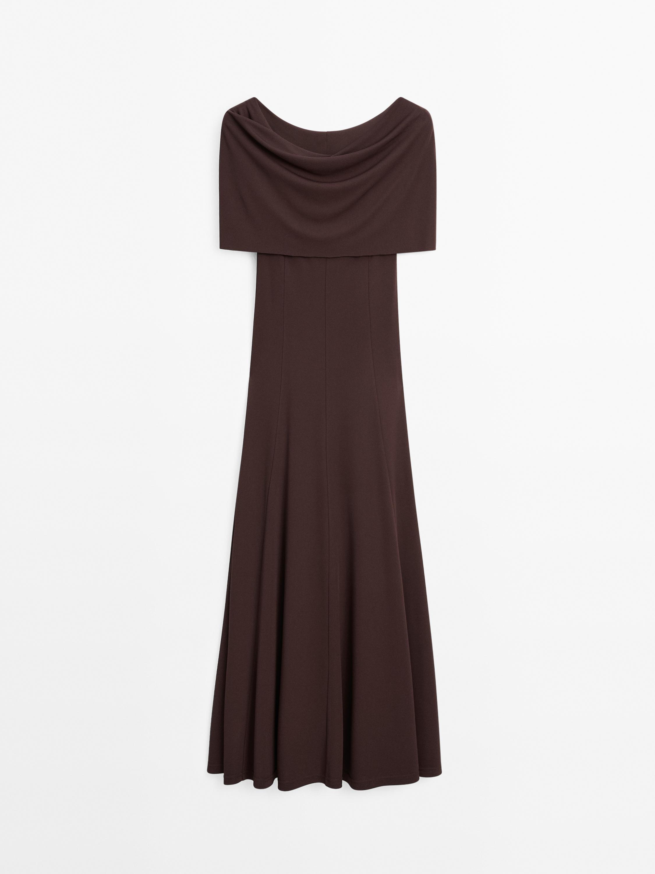 Vestido largo strapless