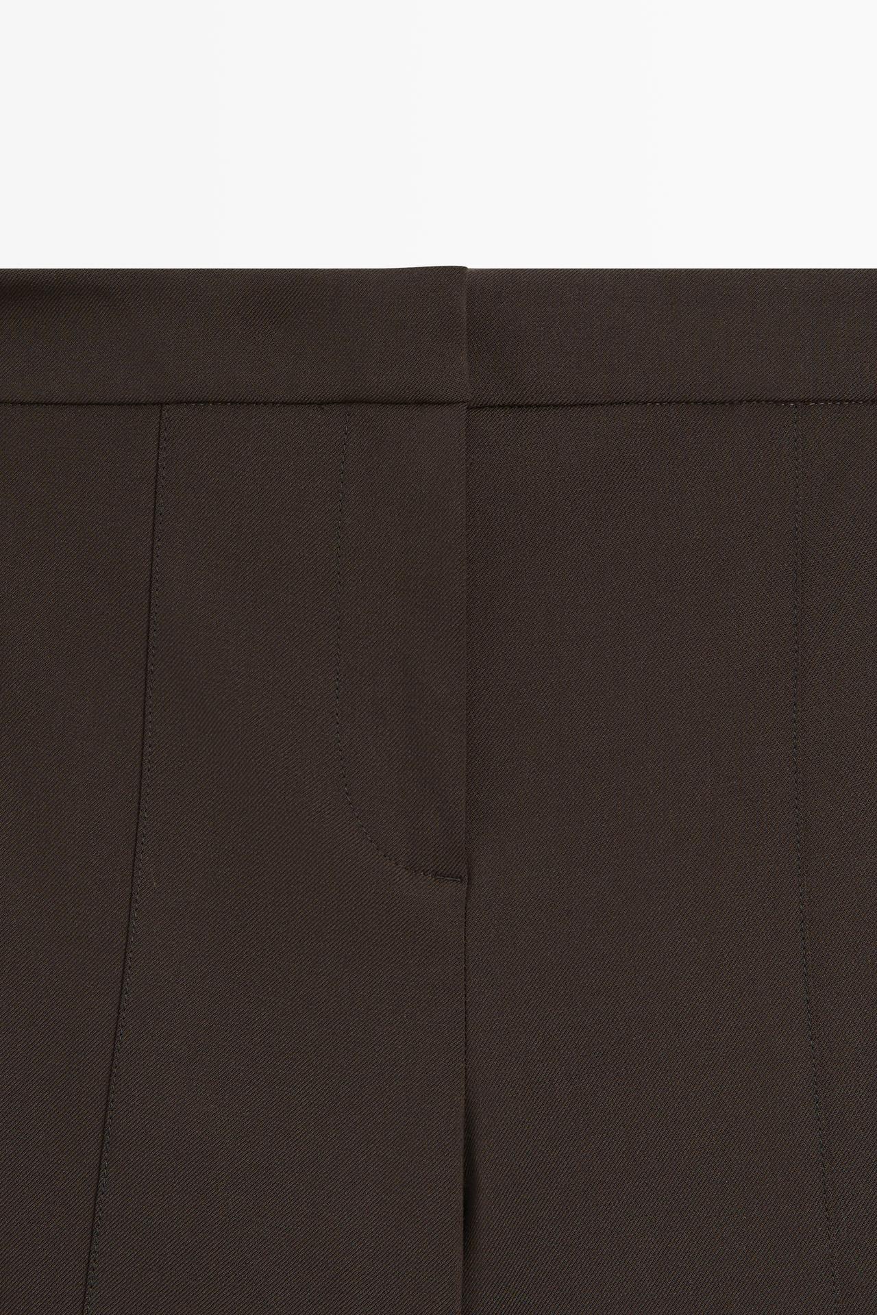 Skinny fit pants with zip hem - LIMITED EDITION — BROWN