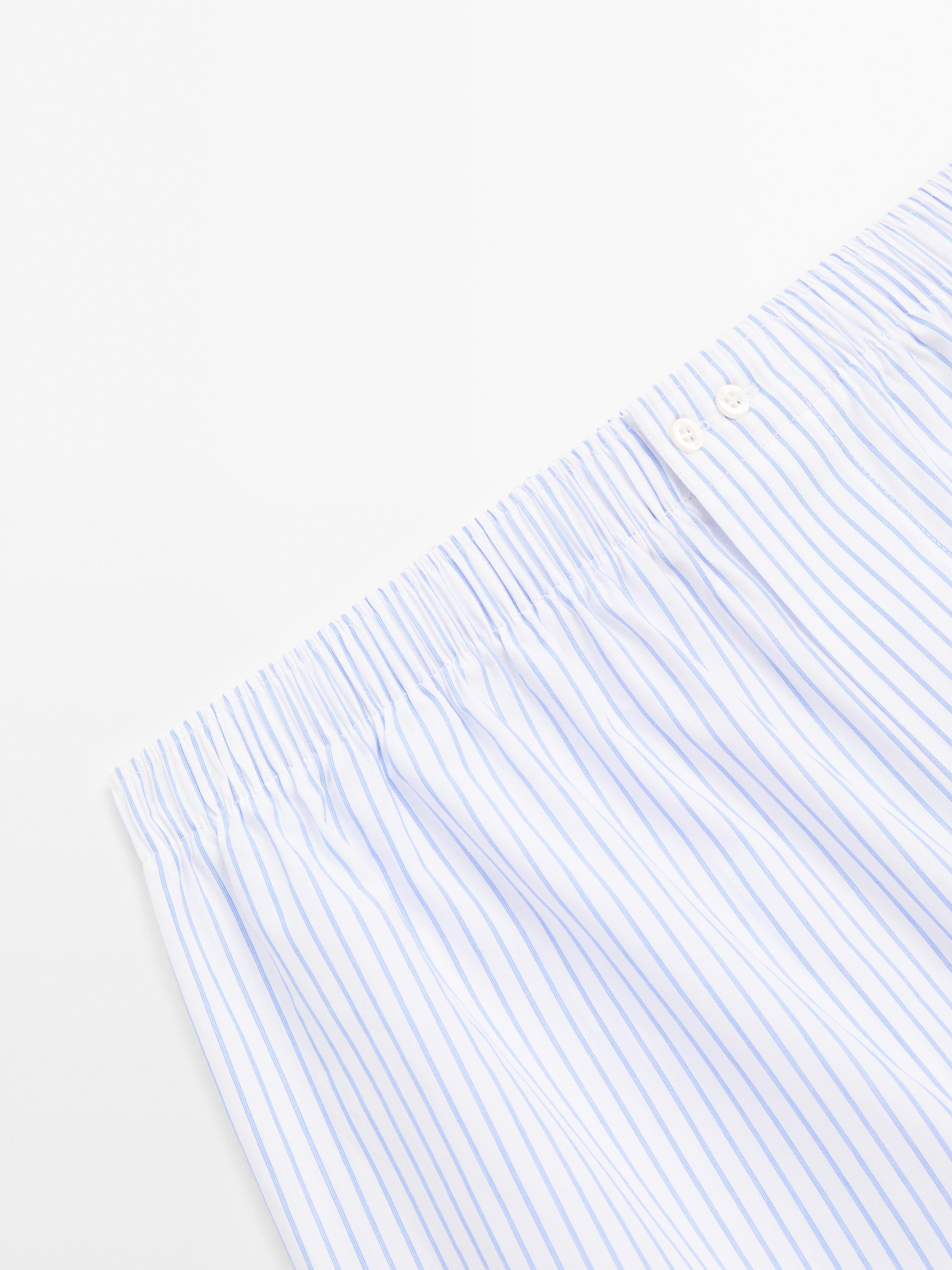 100% cotton striped boxers