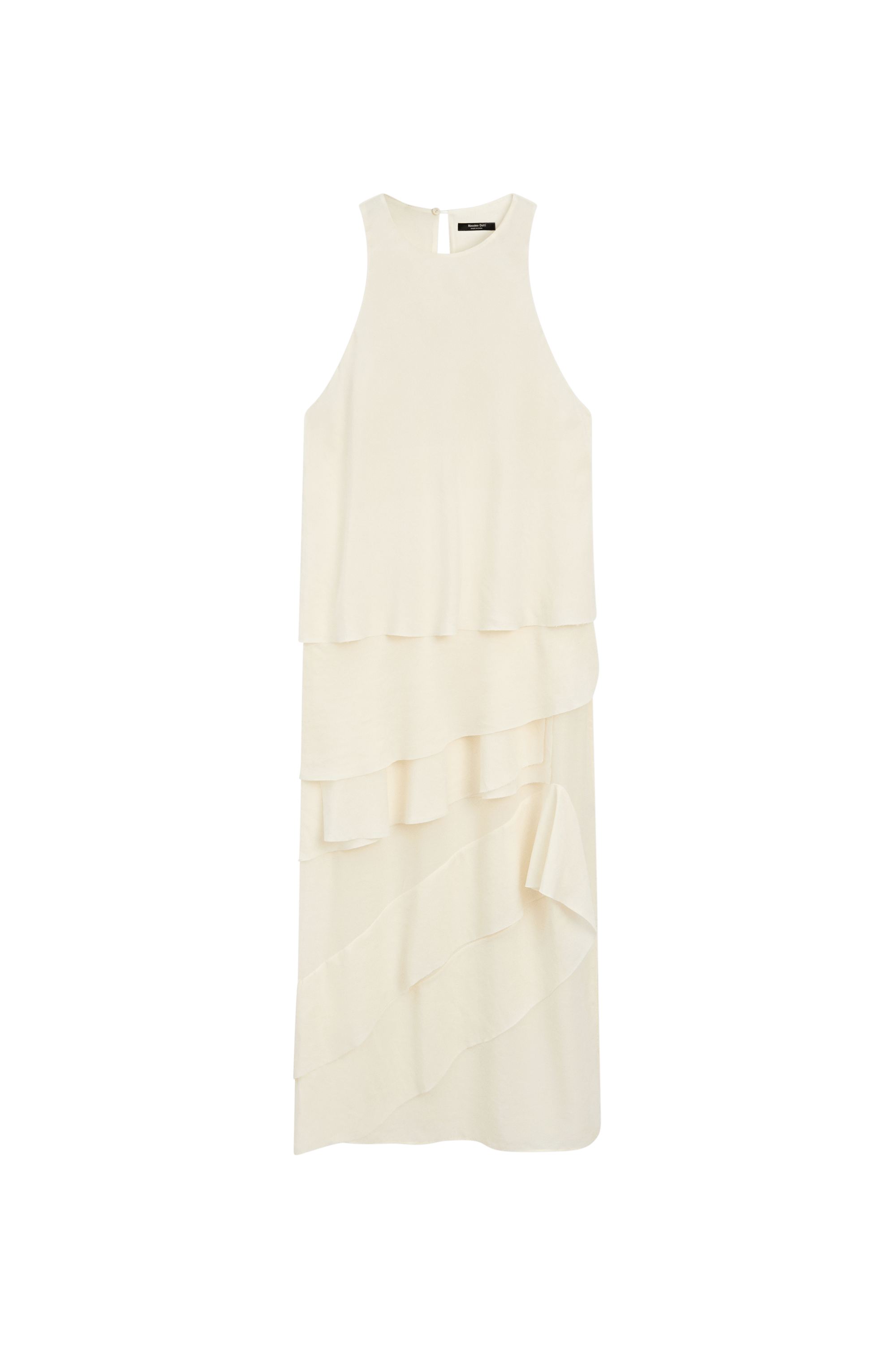 Massimo Dutti Fırfırlı dökümlü midi elbise görsel 7