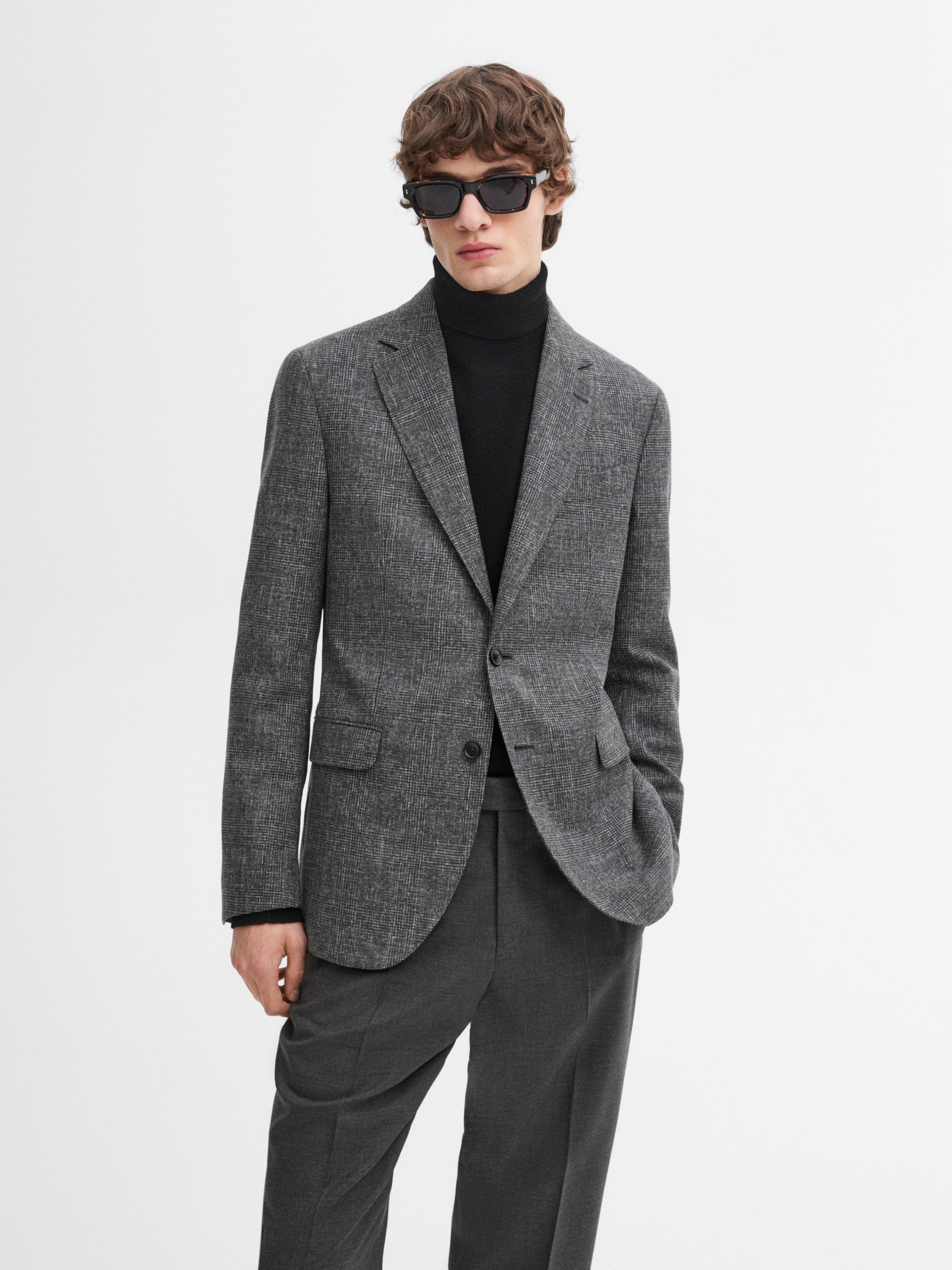 Blazer requintado em mistura de algodão
