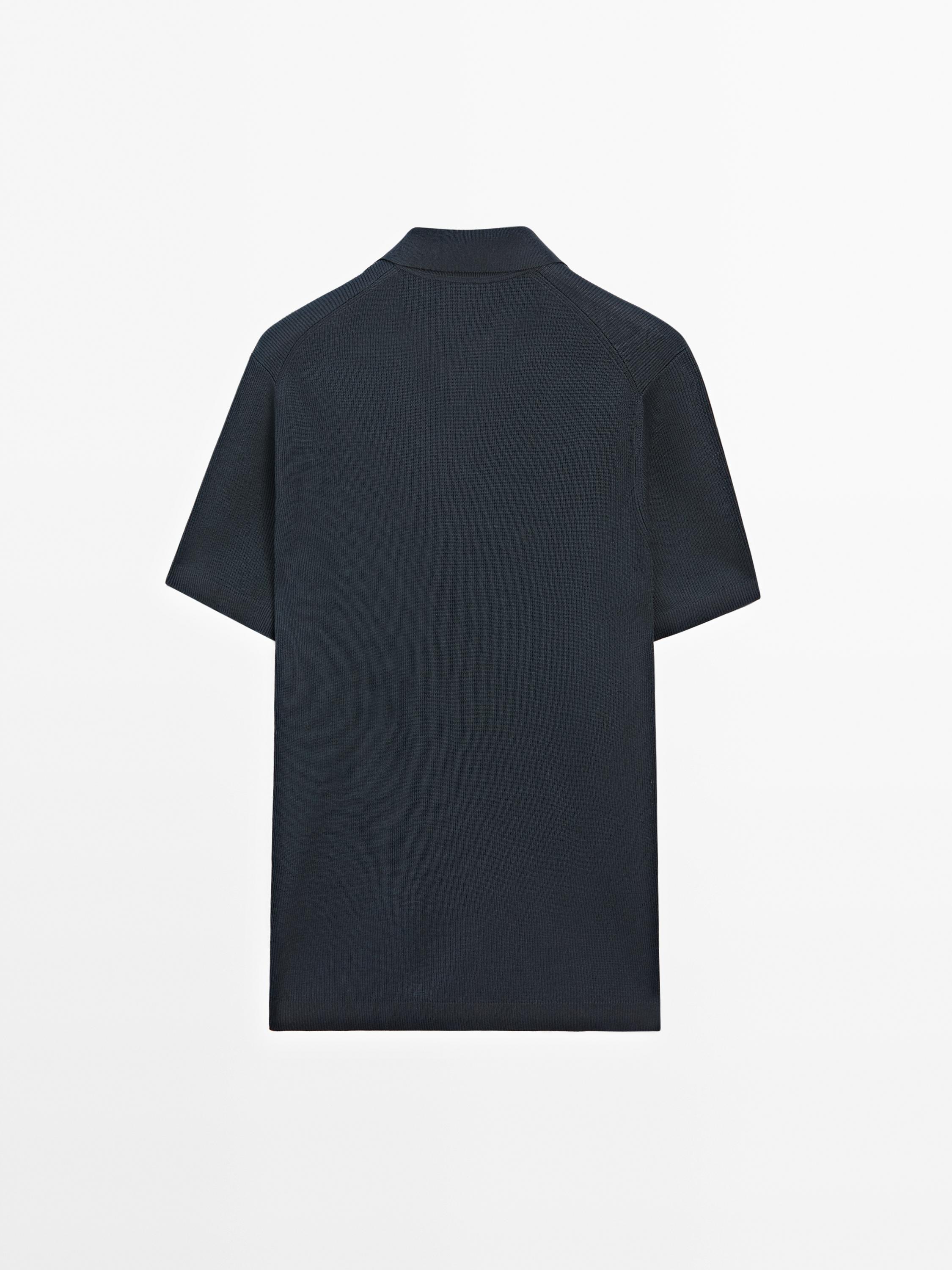 Mercerised cotton short sleeve polo shirt