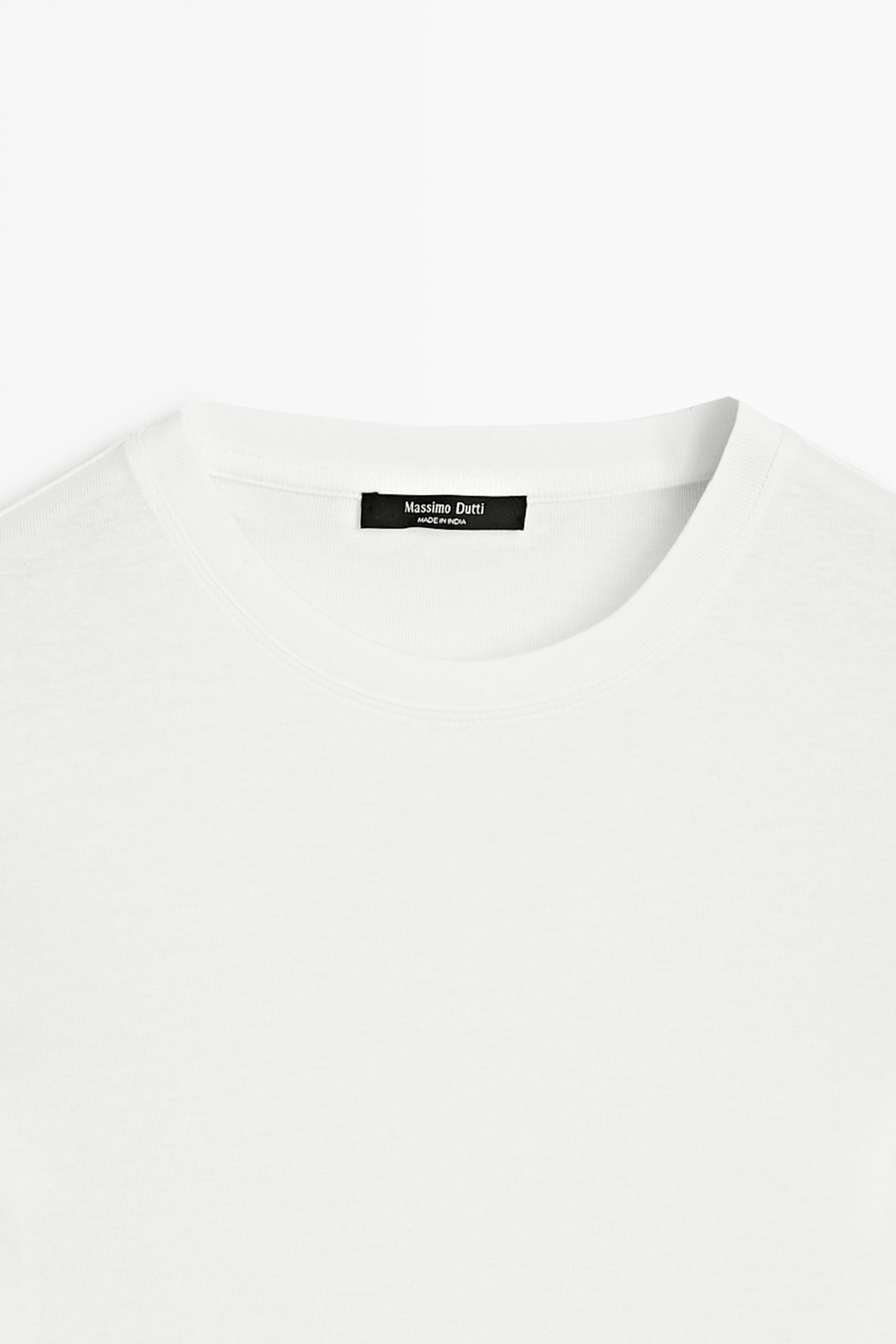 100% cotton long sleeve T-shirt — Off white
