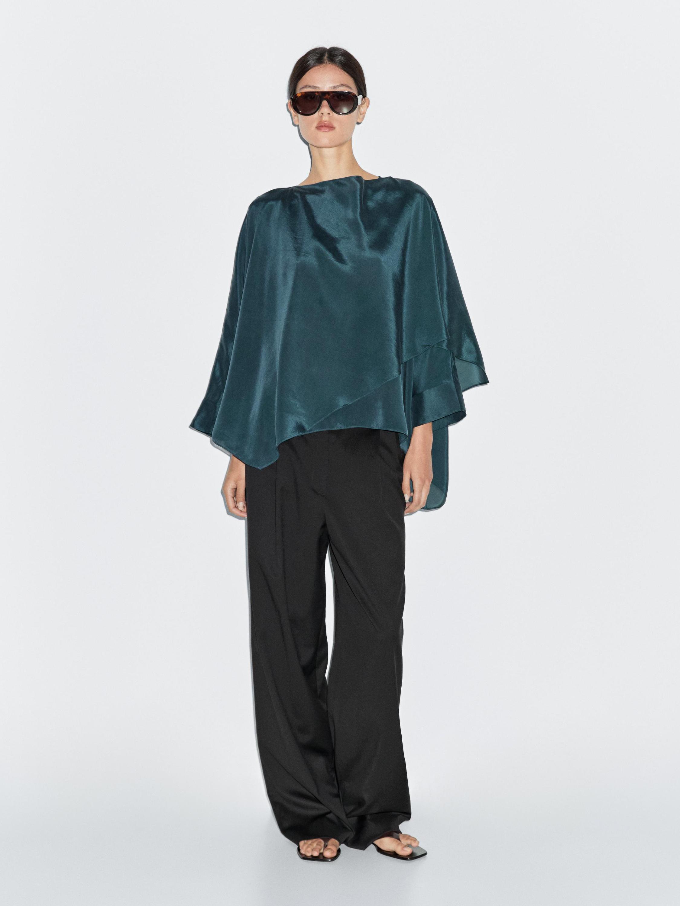 Blouse fluide style cape