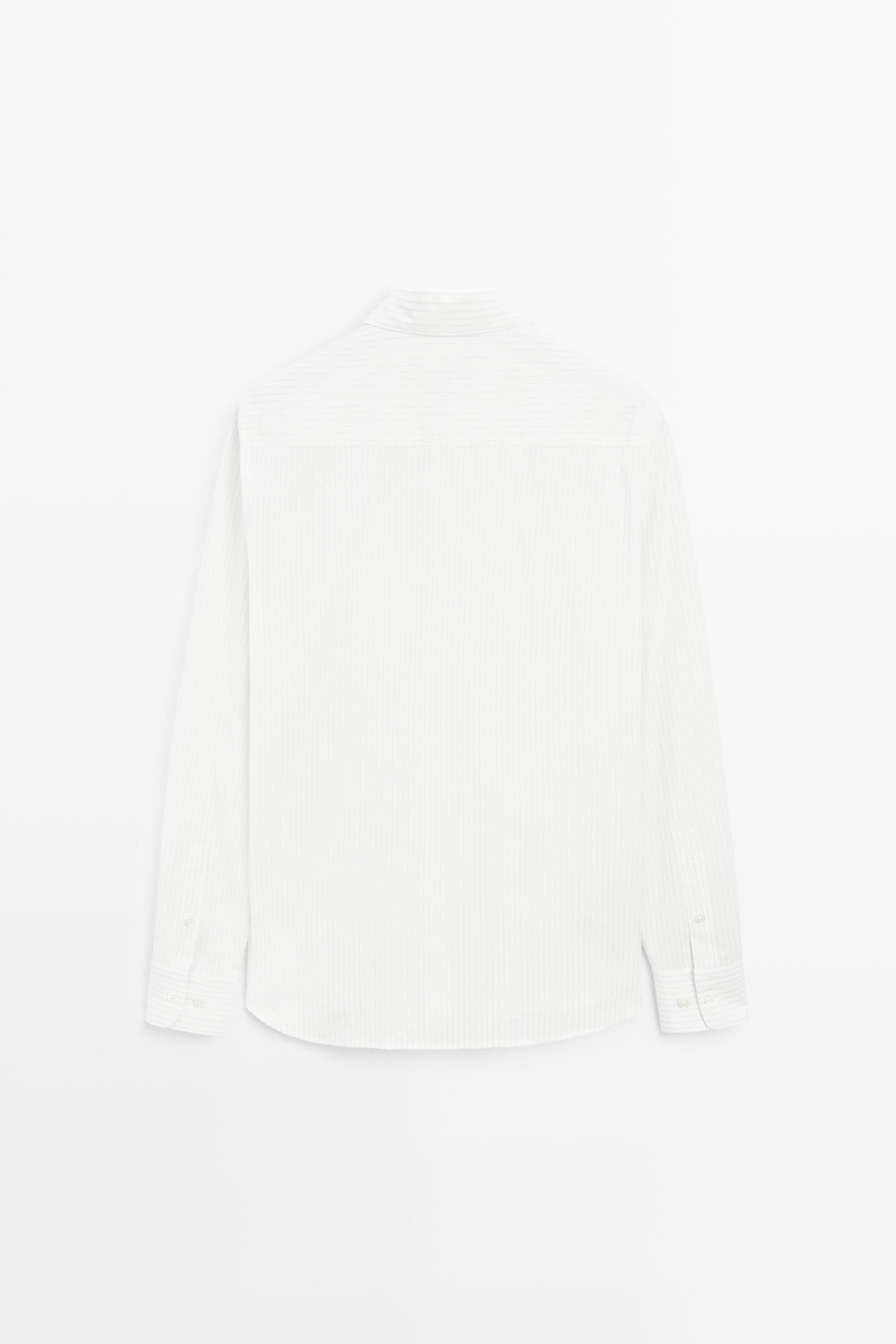 100% cotton striped shirt — WHITE