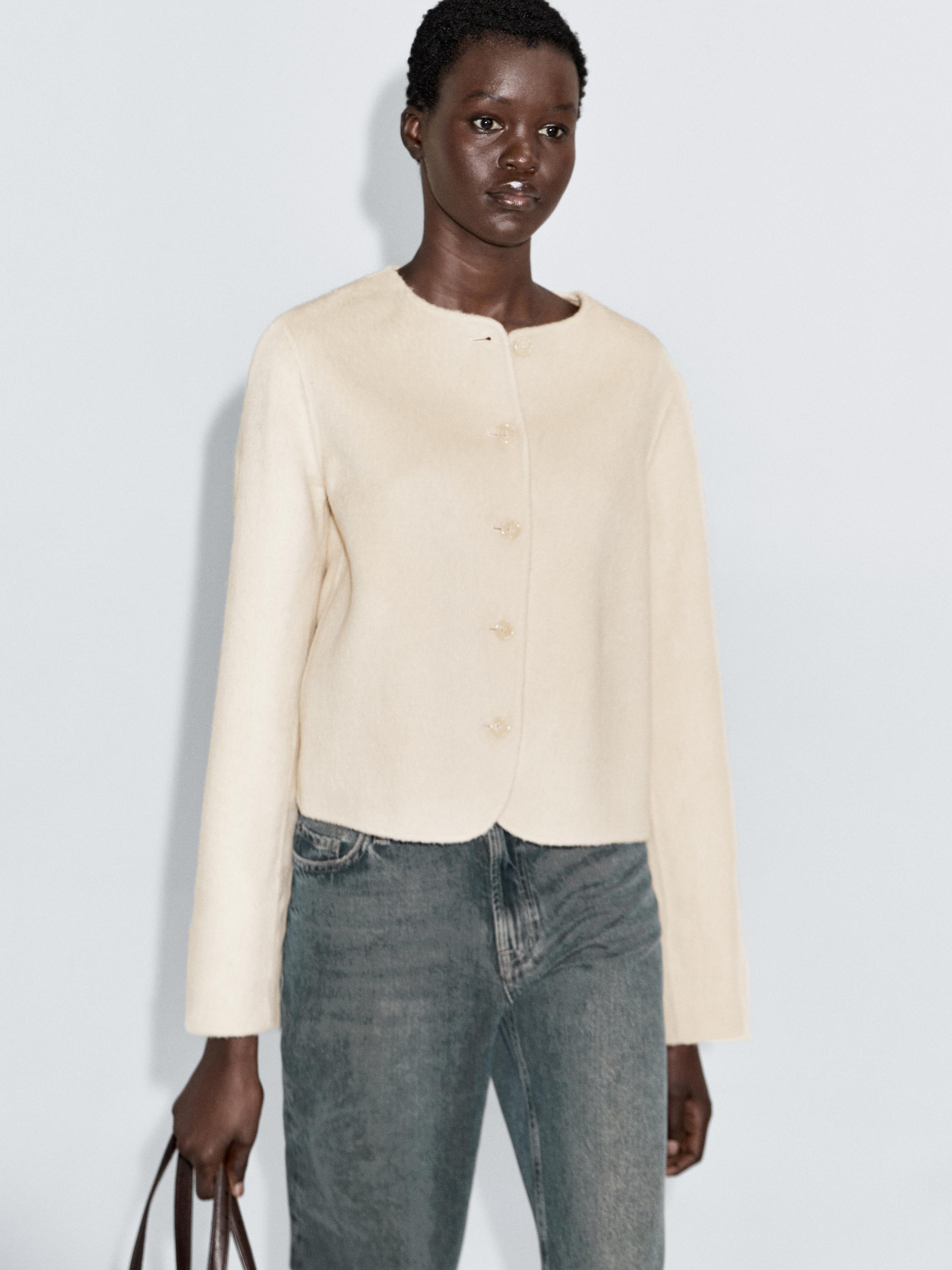Chaqueta corta mezcla lana