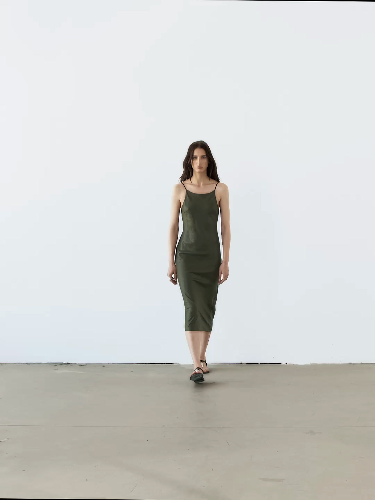 Satin halter dress