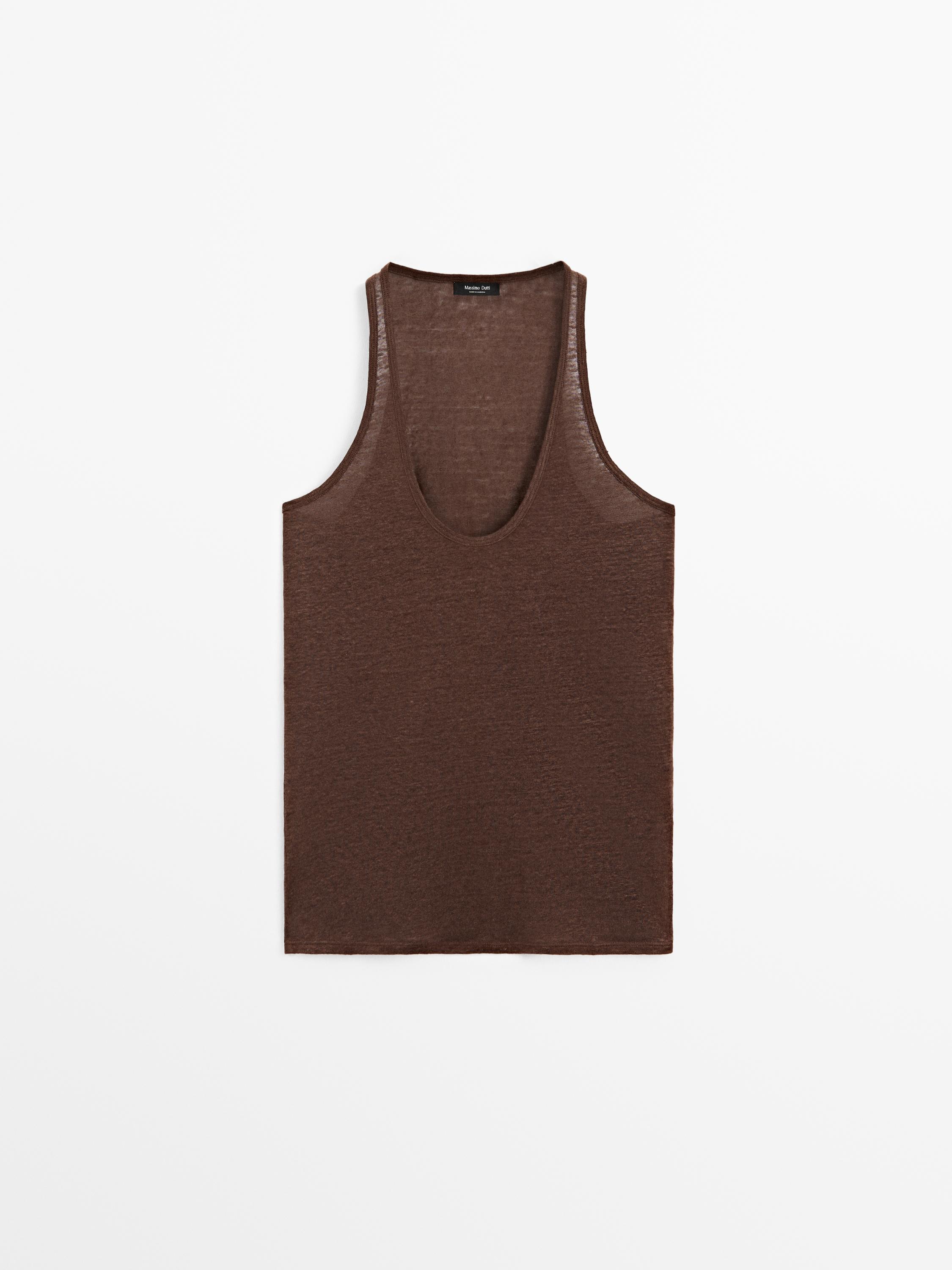 100% linen strappy top