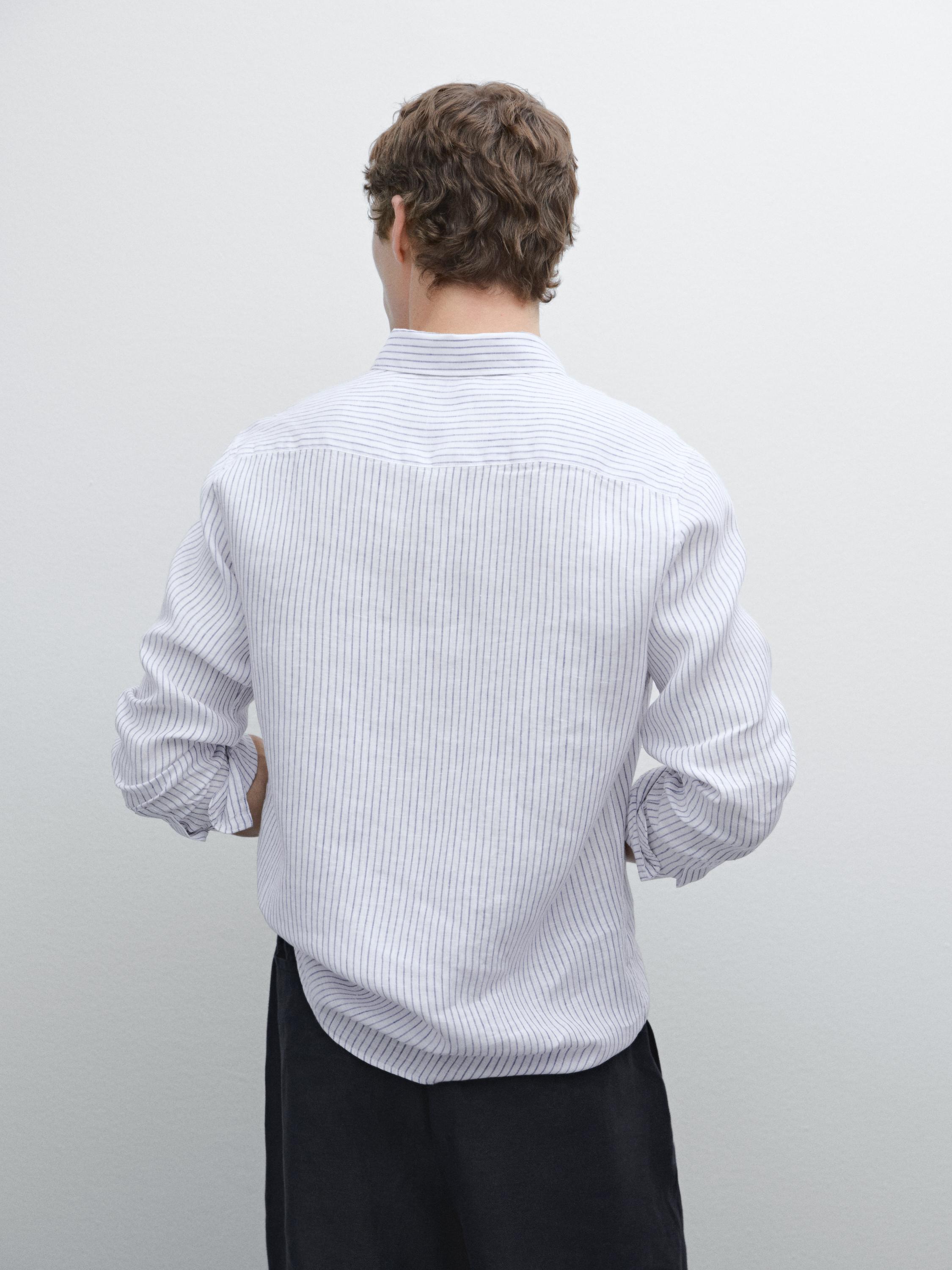 Košulja slim fit od 100 % lana