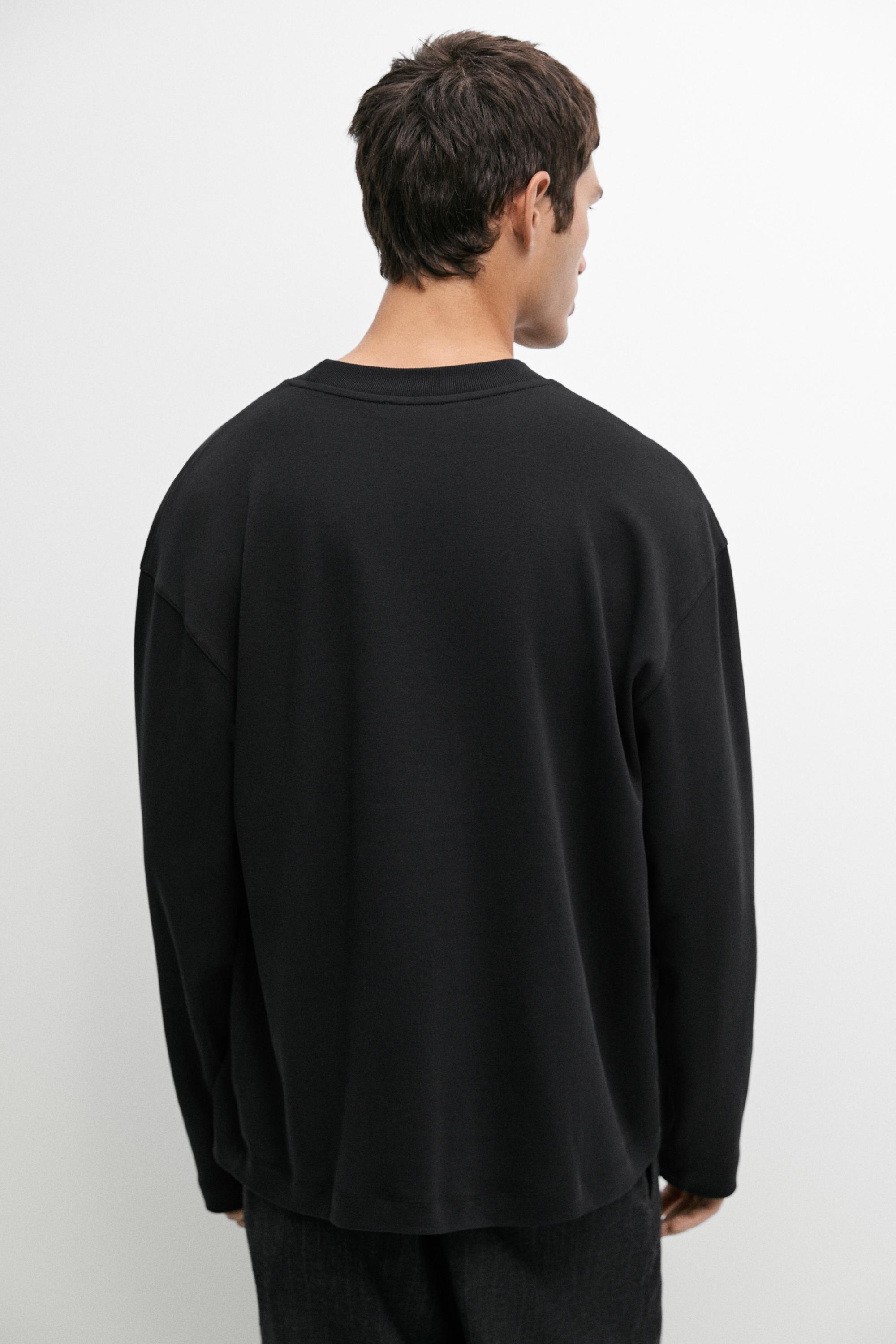 100% cotton long sleeve boxy T-shirt - thumbnail 5