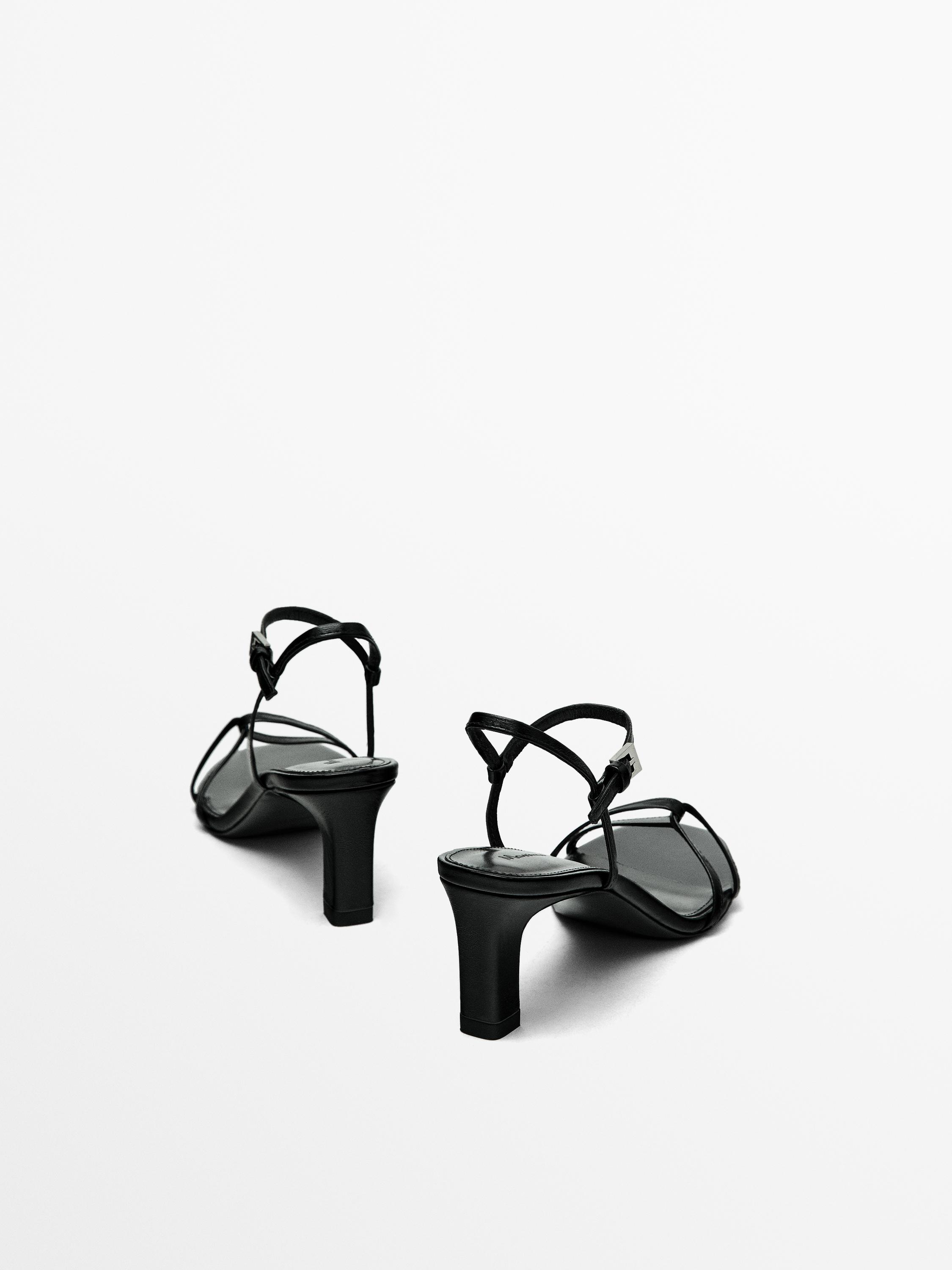 Strappy heeled sandals