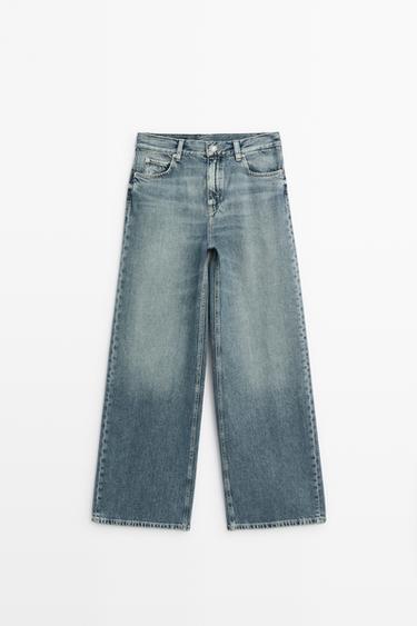 High-waist wide-leg jeans — Dark blue 2