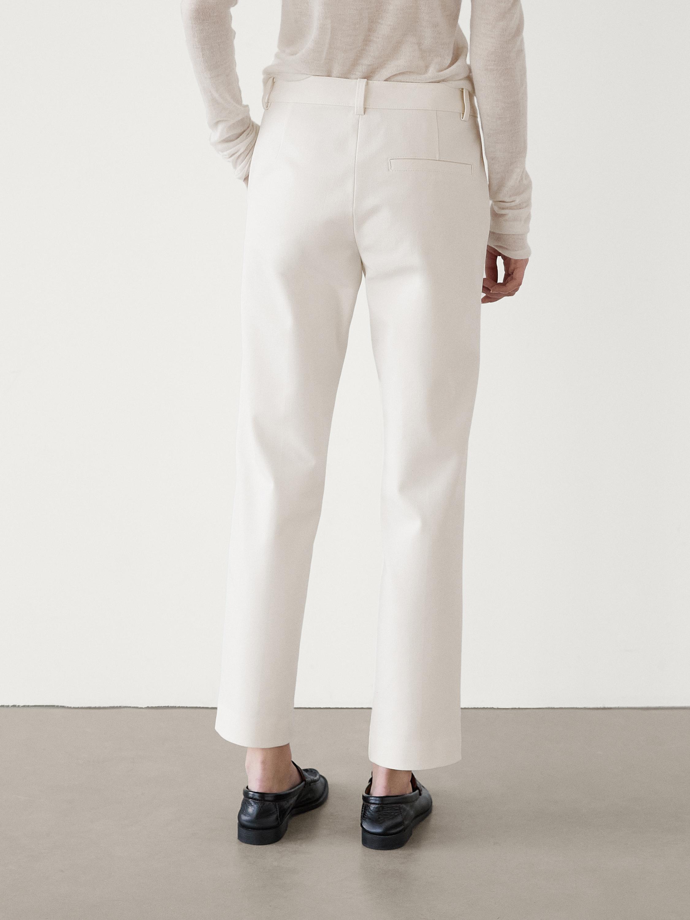 Straight-leg technical fabric trousers