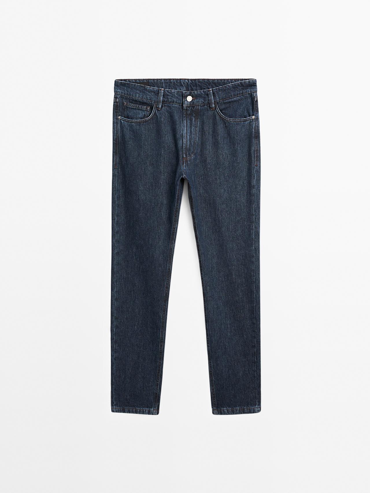 Massimo Dutti - Herre - Slim Fit Jeans - Kongeblå - 36