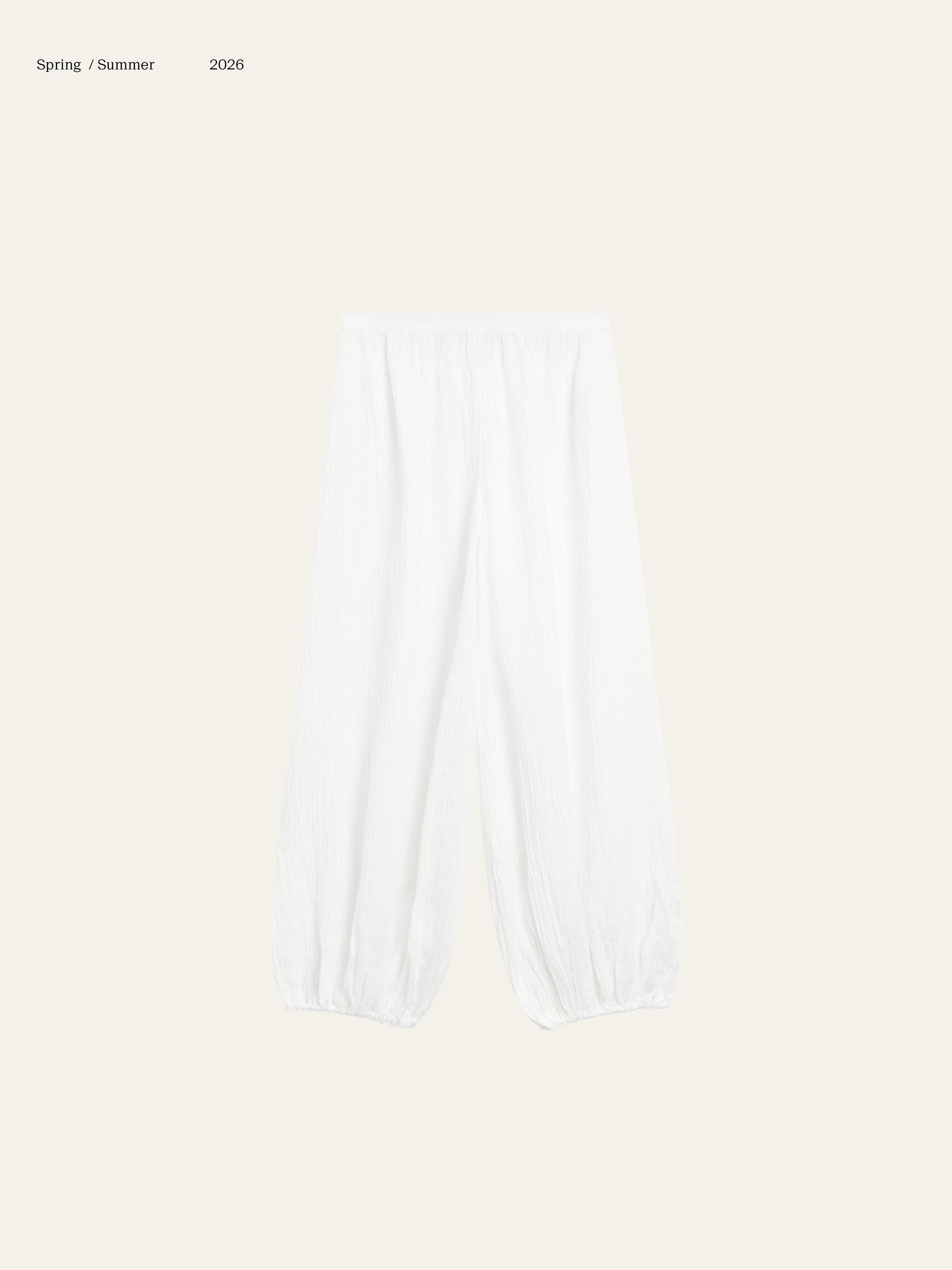 Linen sarouel trousers — Off white