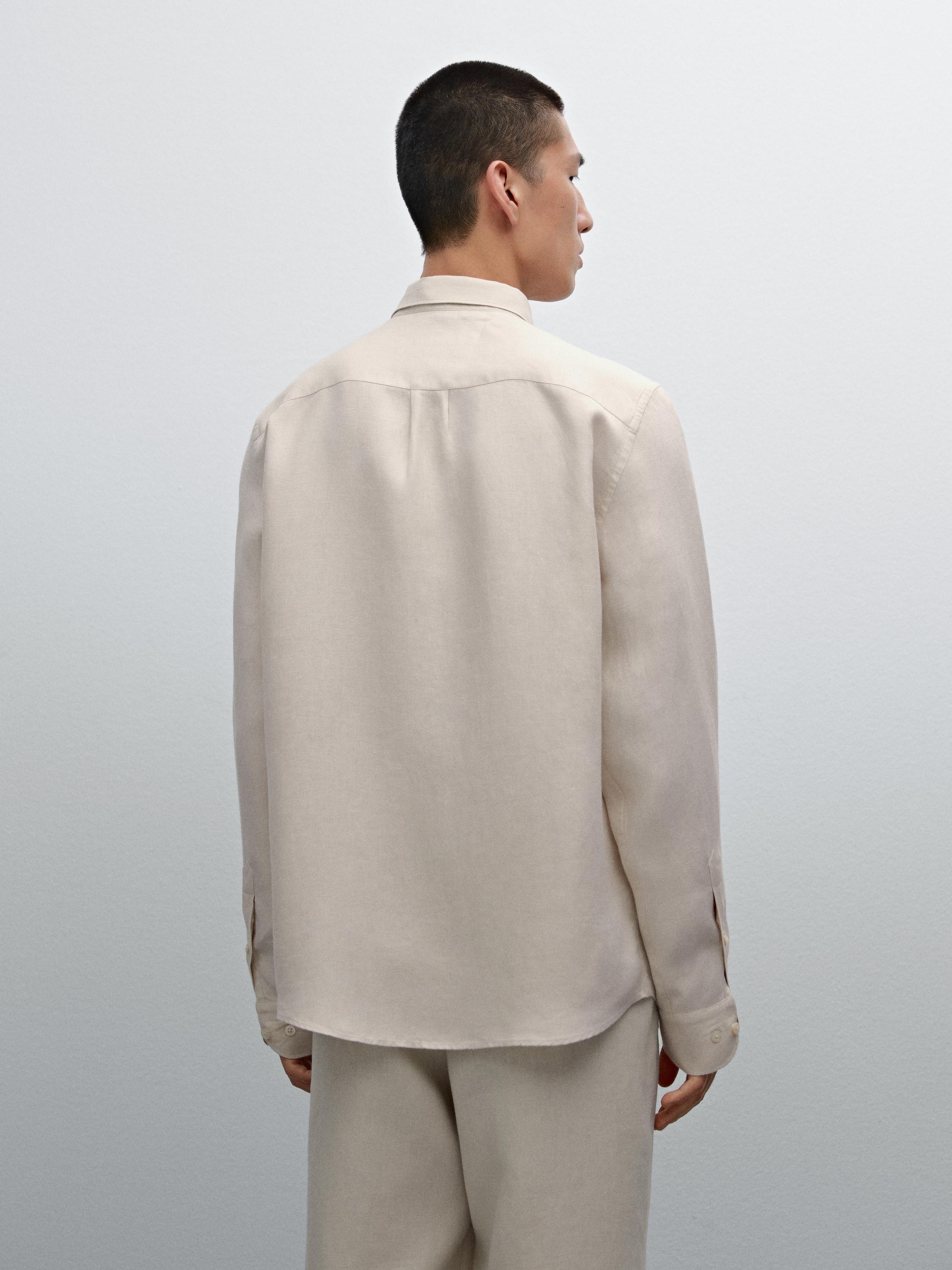 100% linen regular fit shirt