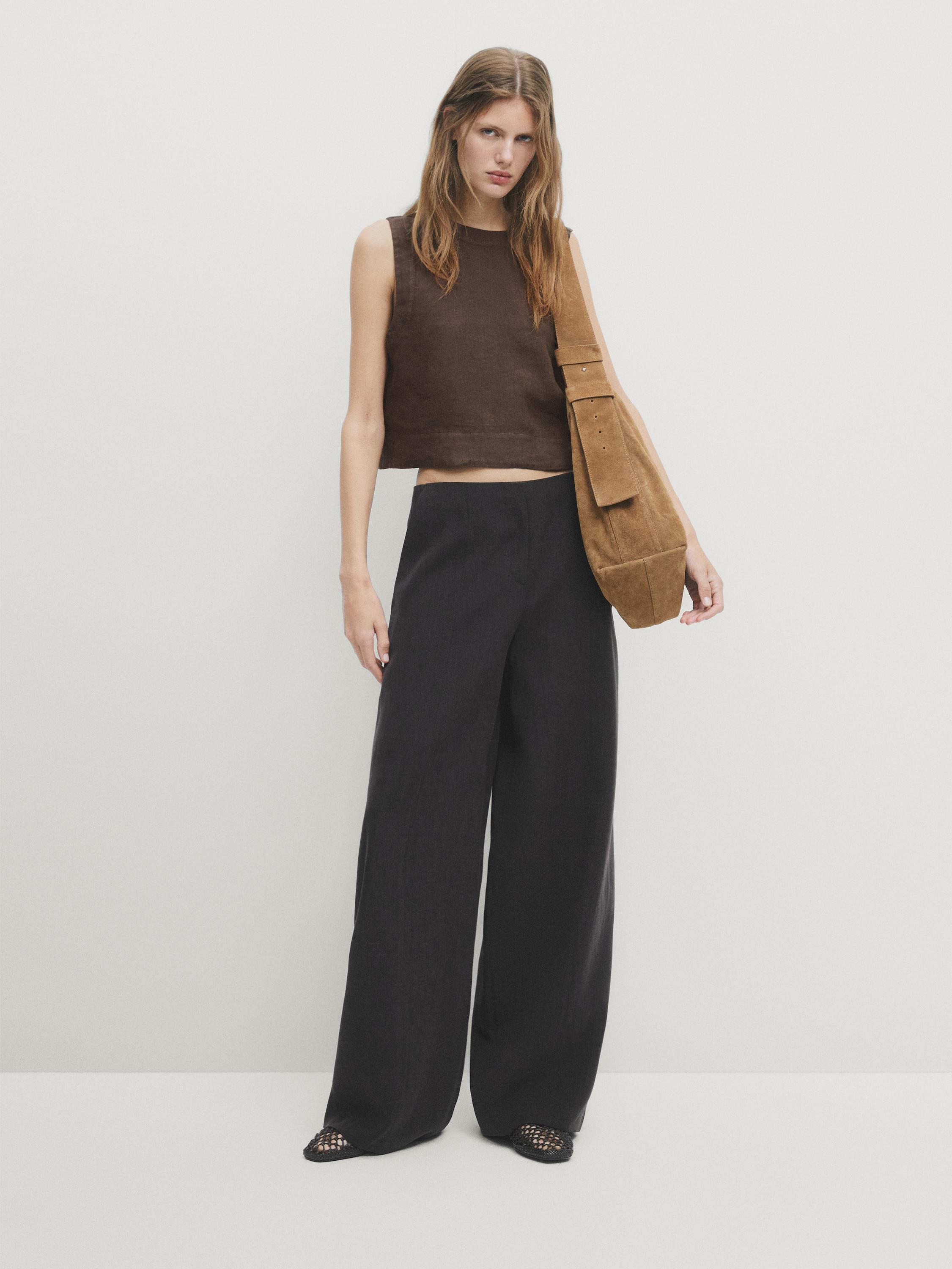 100% linen sleeveless top