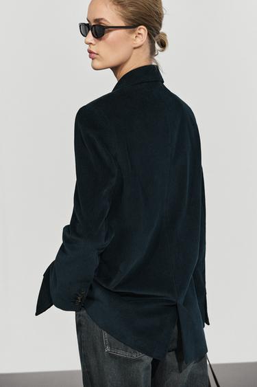 100% cotton corduroy blazer — Dark Blue 5