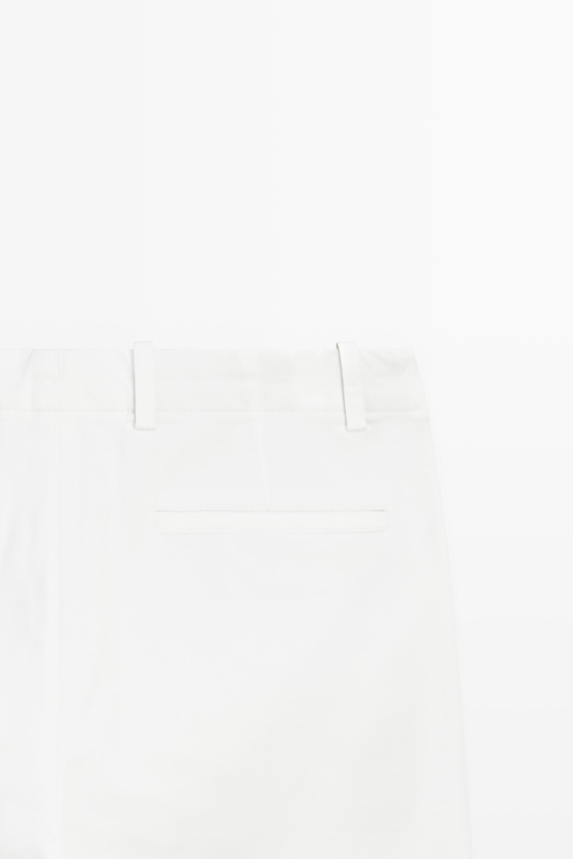 Cotton blend straight-leg pants — Off white