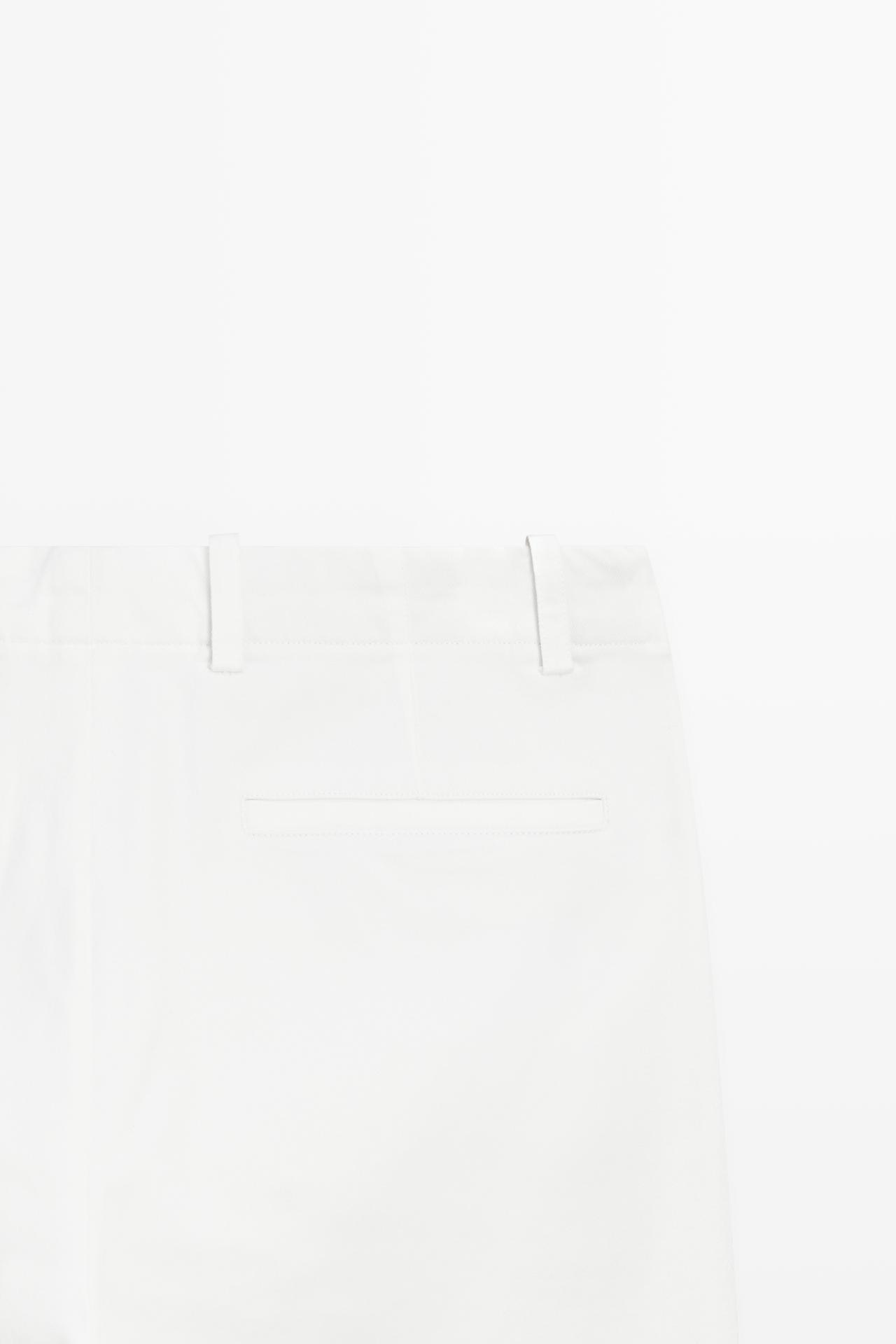 Cotton blend straight-leg pants — Off white