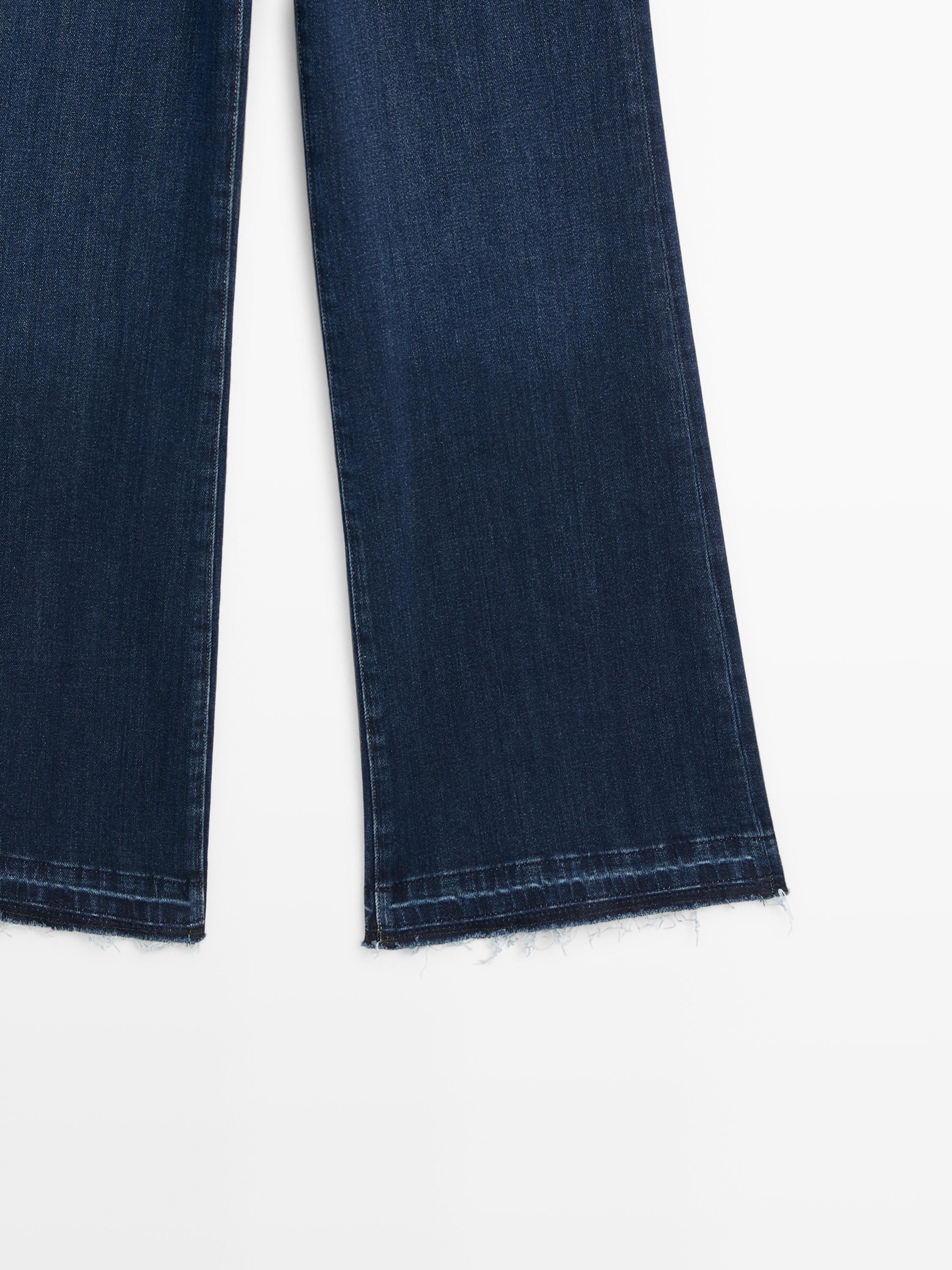 Mid-rise bell bottom jeans