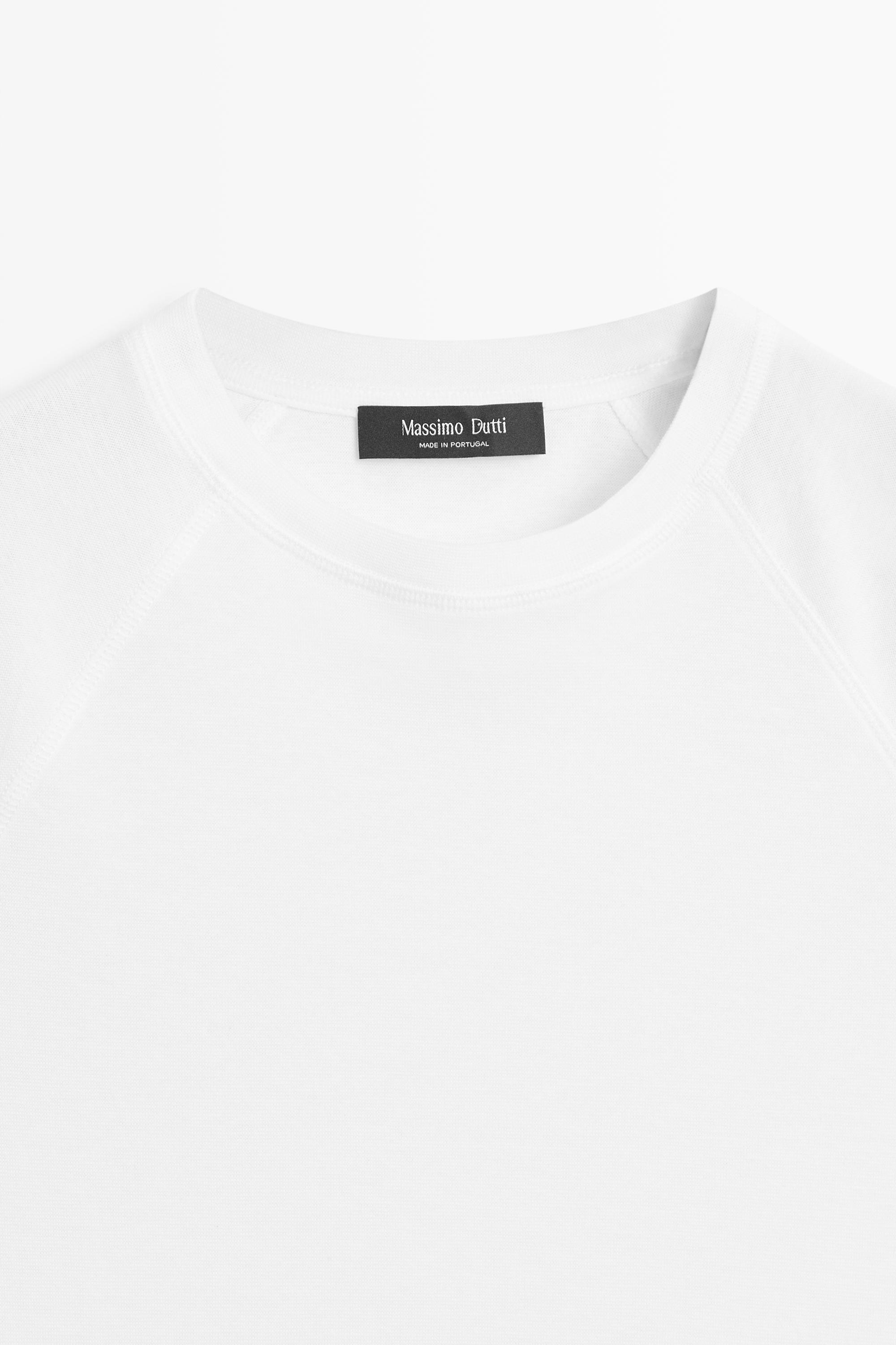 Short Sleeve Raglan T-Shirt — WHITE