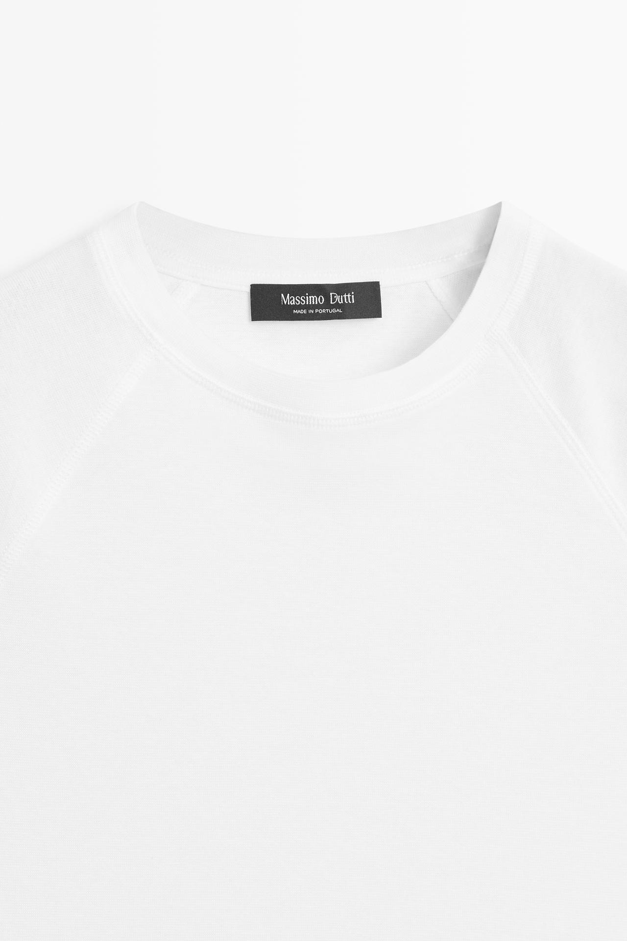 Short Sleeve Raglan T-Shirt — WHITE