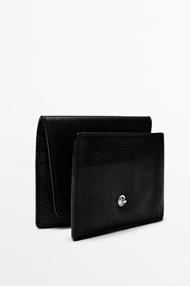 Flap nappa leather wallet — BLACK 2