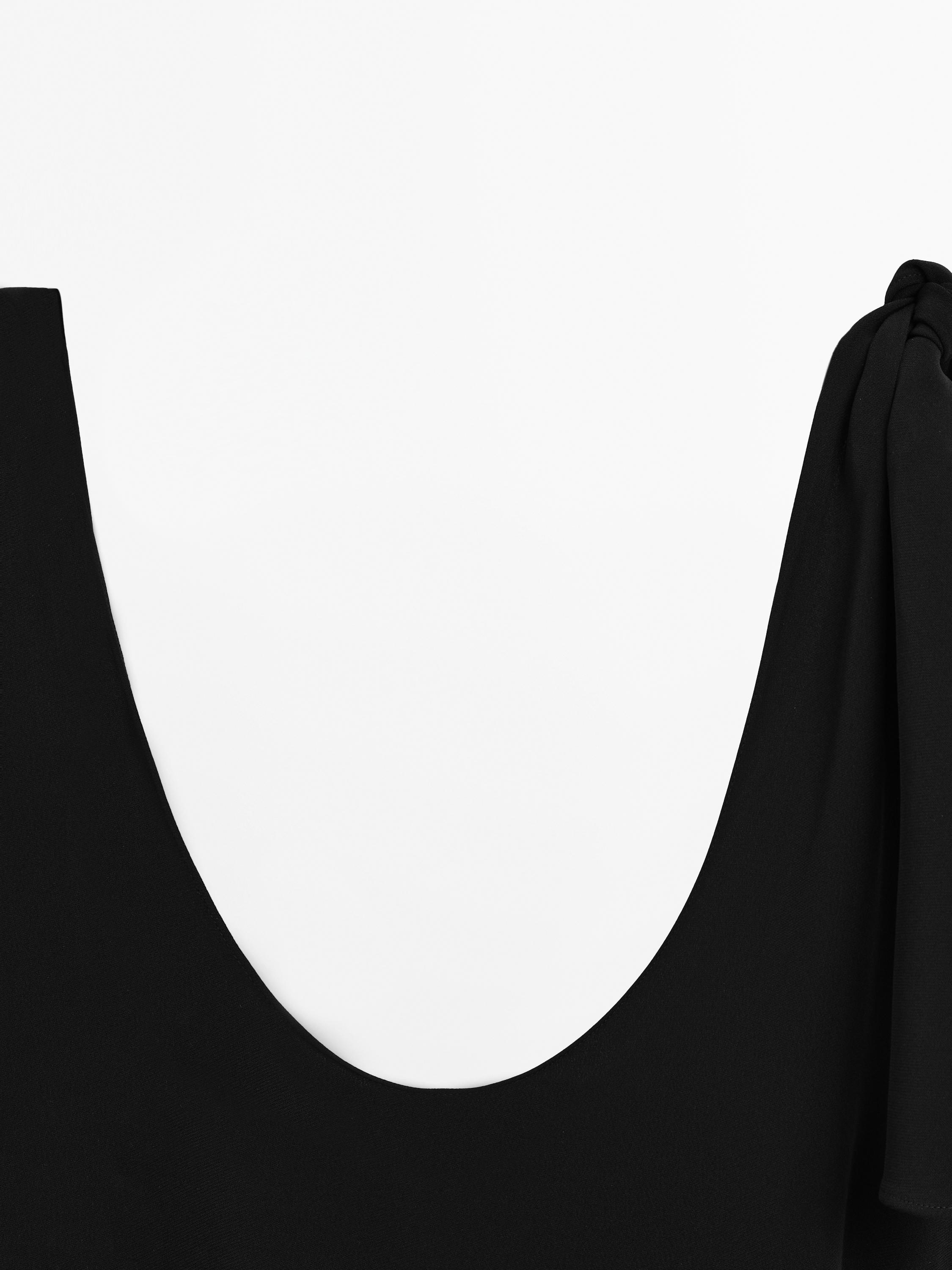Düğüm detaylı krepe top - Limited Edition