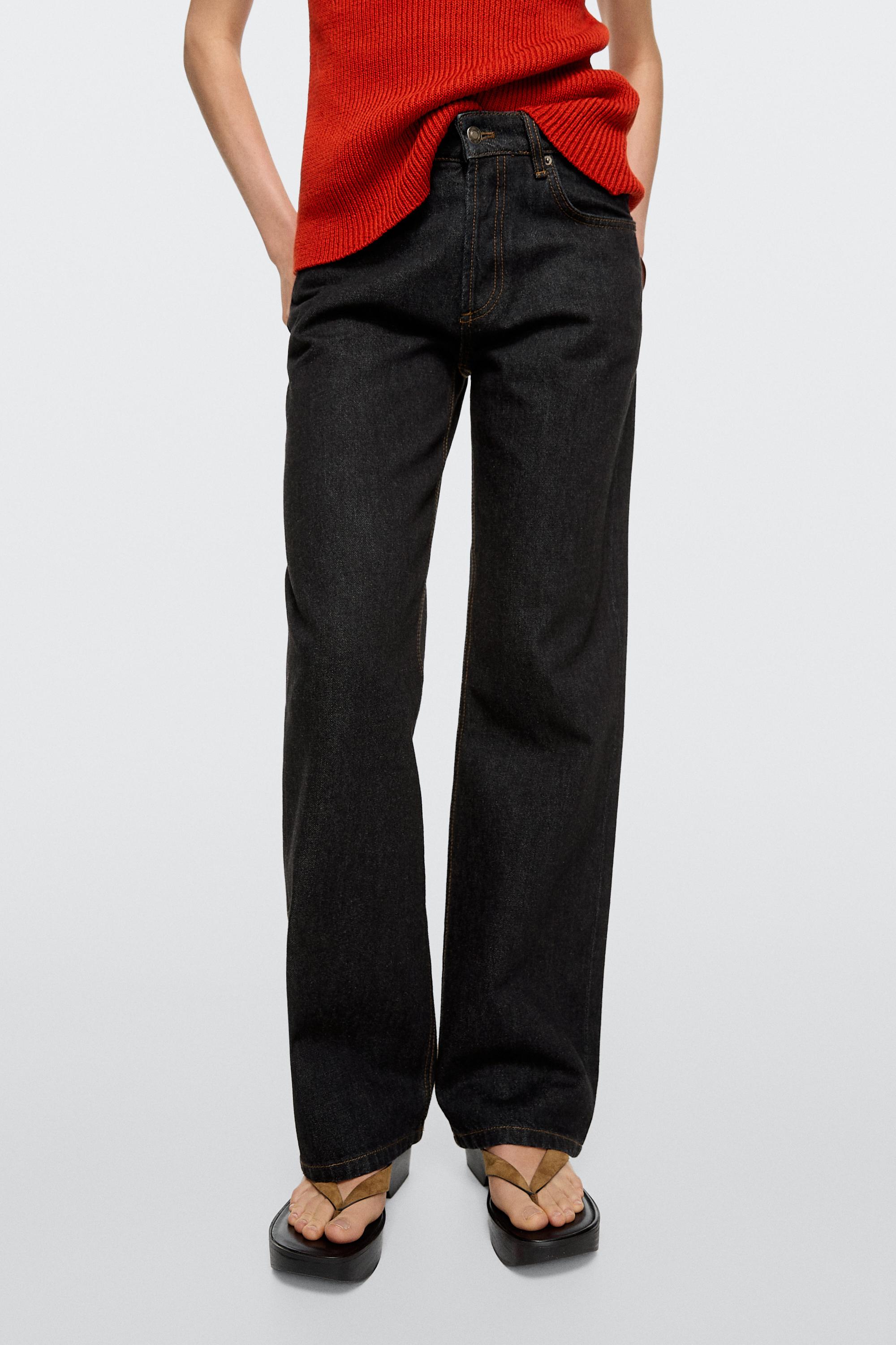 Mid-rise wide-leg jeans — DARK BLUE