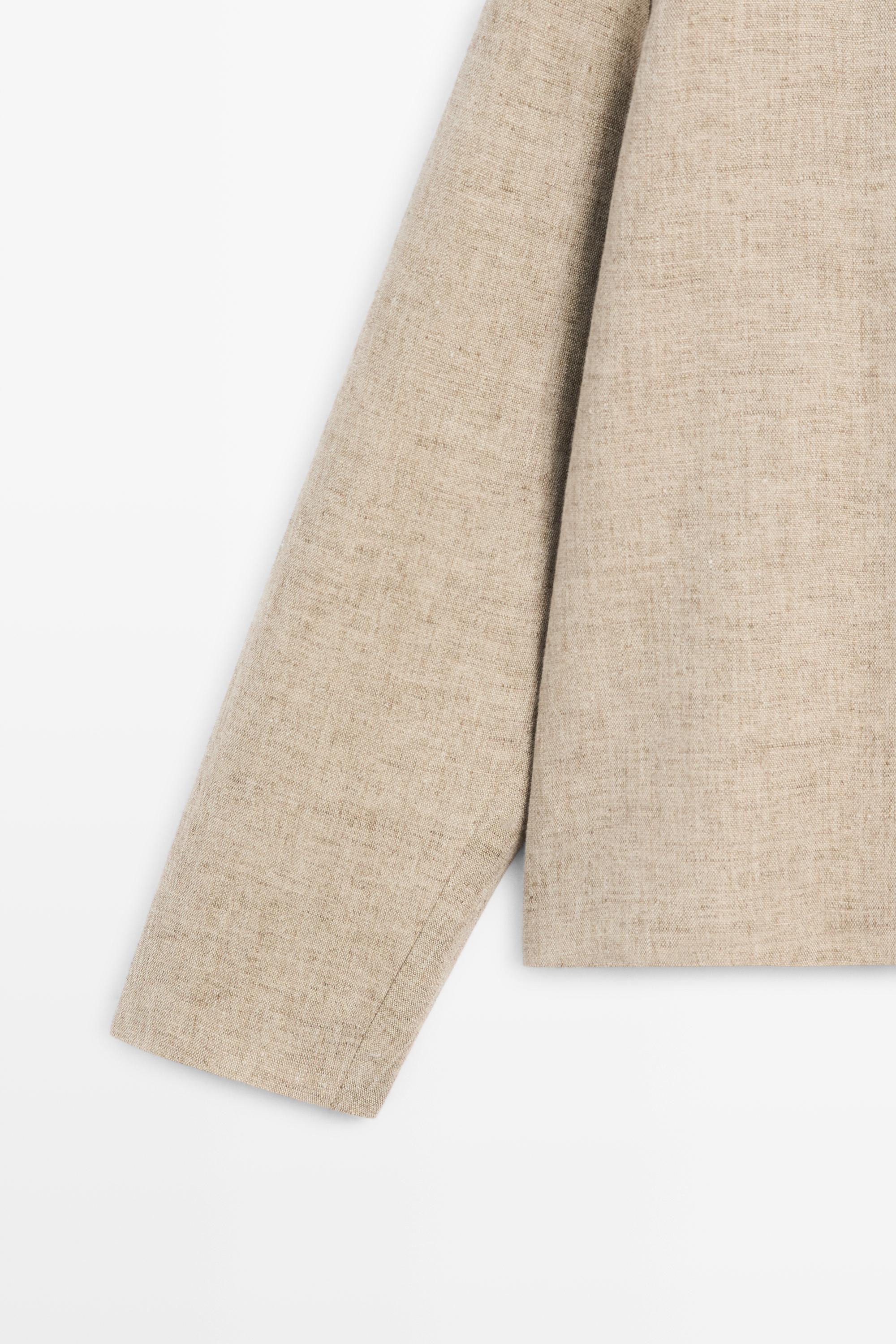 Bomber jacket with flecked detail — BEIGE