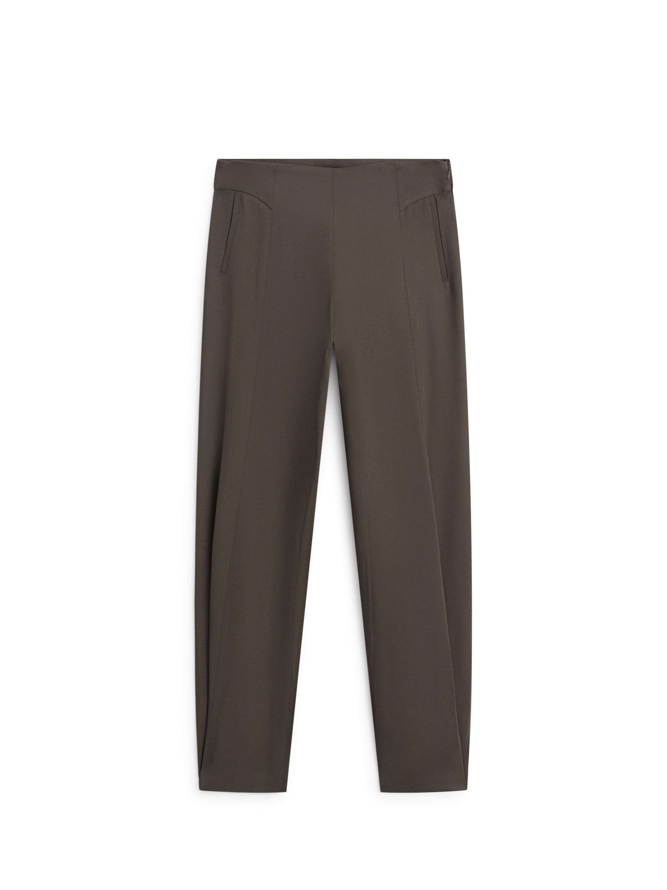 Flowing sarouel trousers — Greyish green
