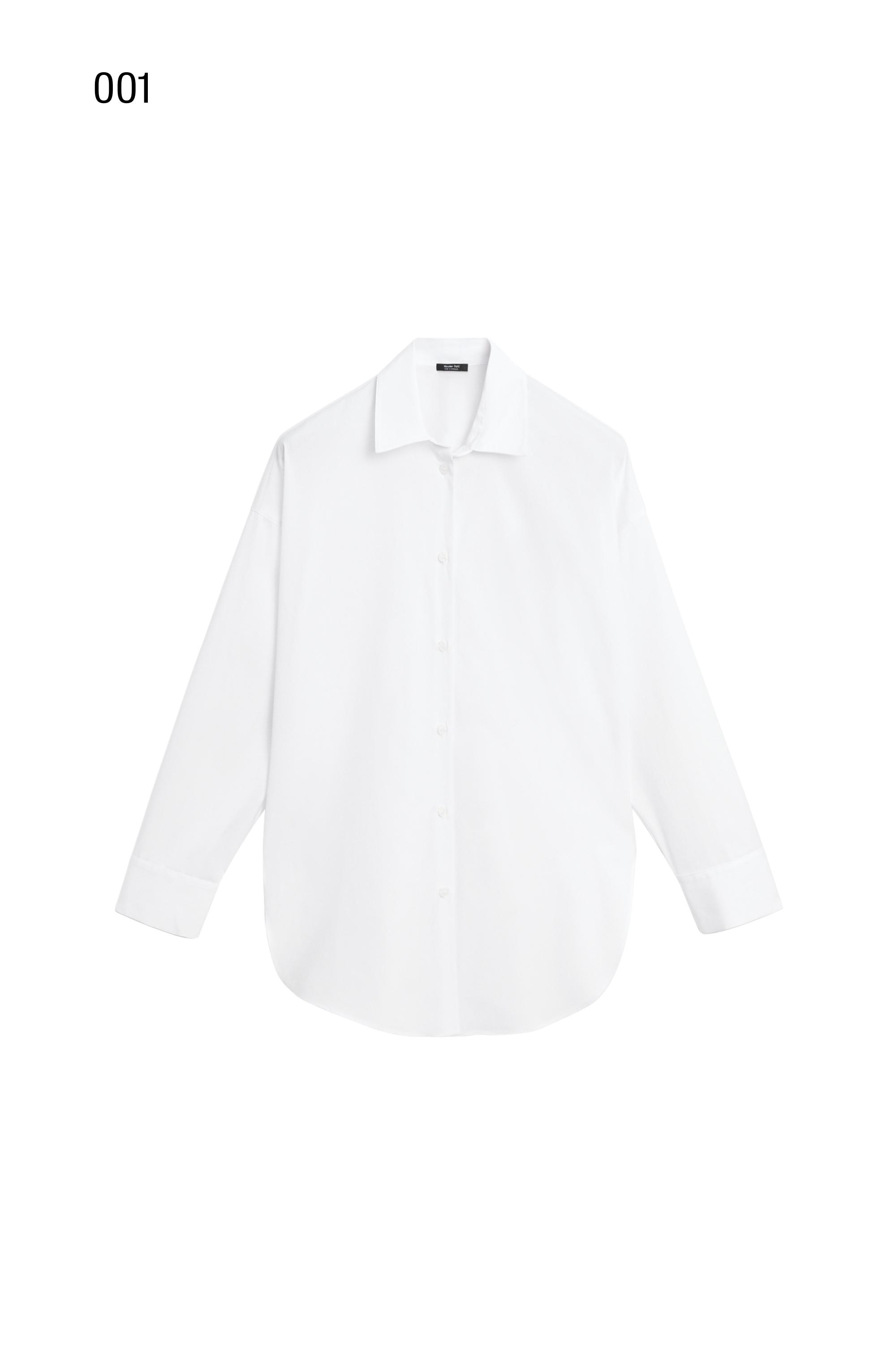 100% cotton poplin shirt — WHITE