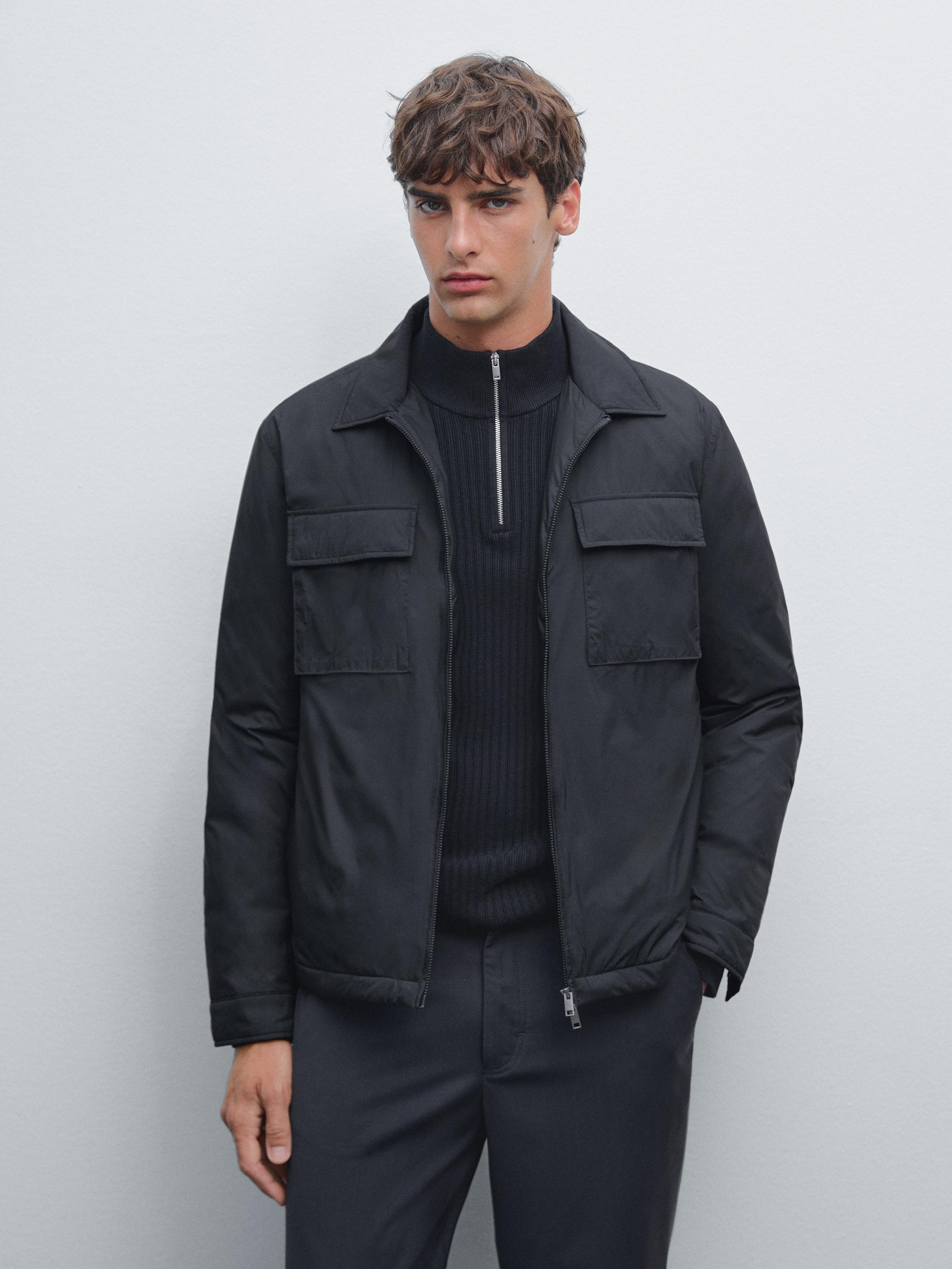 撥水輕質羽絨混紡夾克