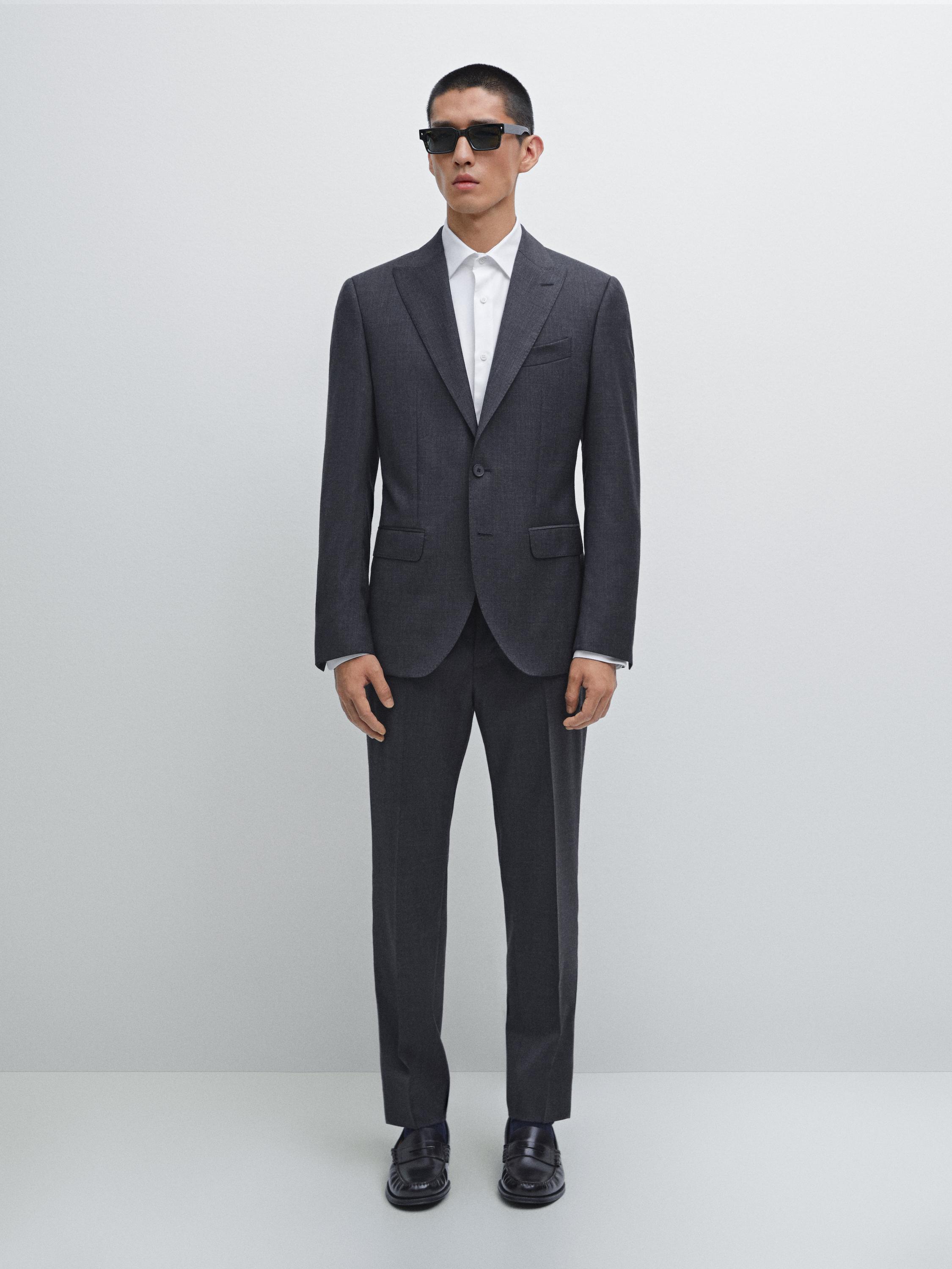 100% wool suit blazer