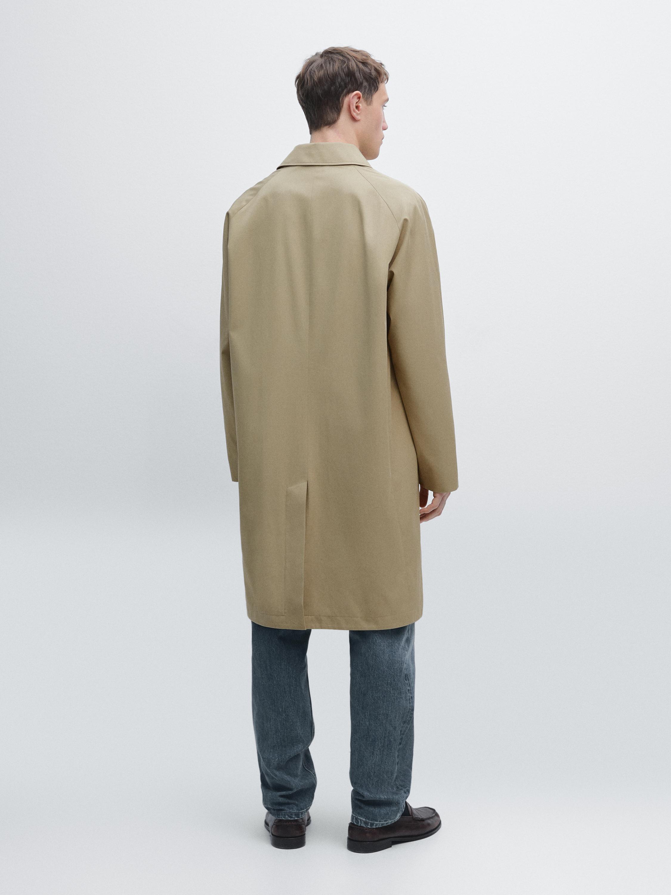 Lightweight cotton trench coat — BEIGE