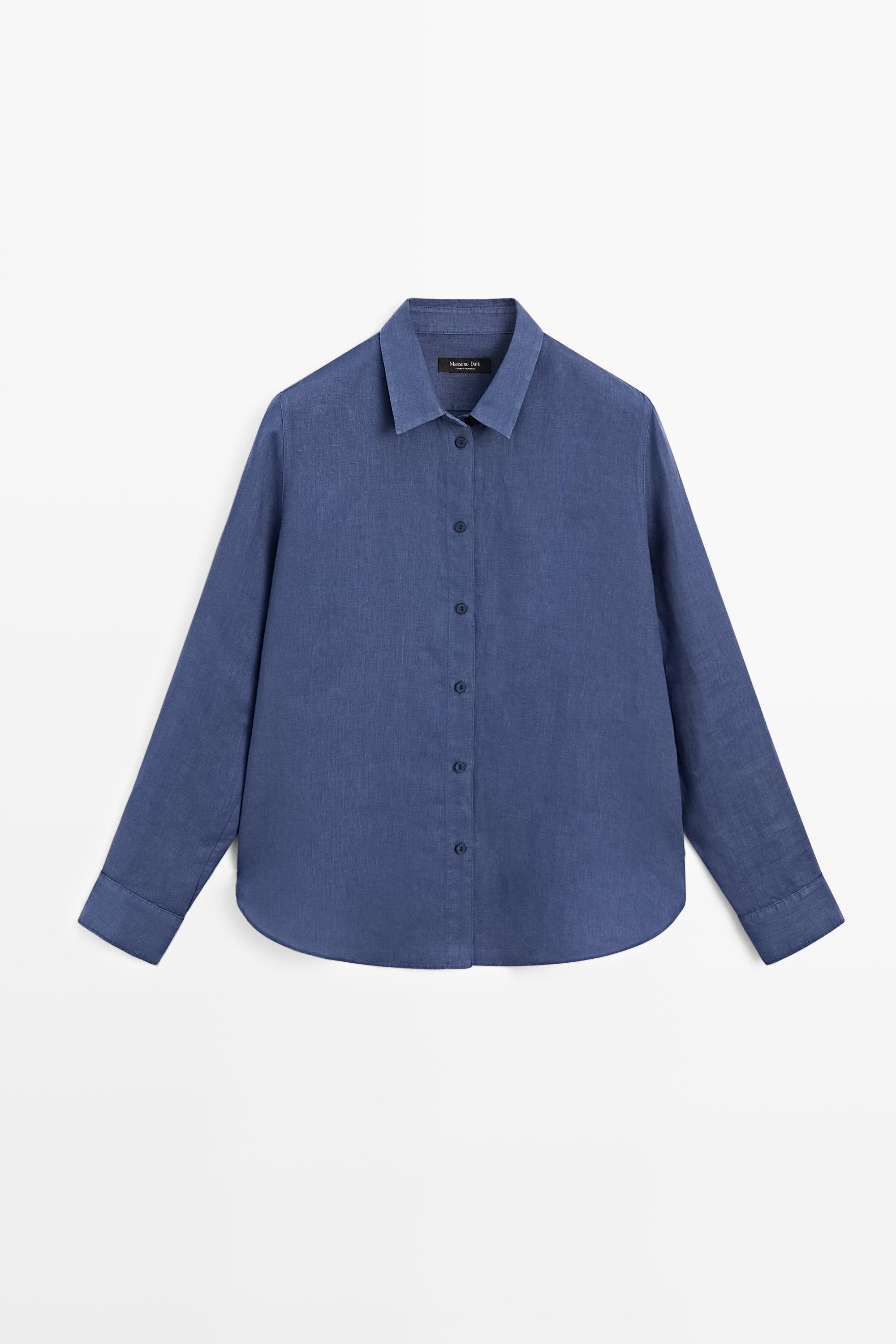 Camisa fluida 100% de linho