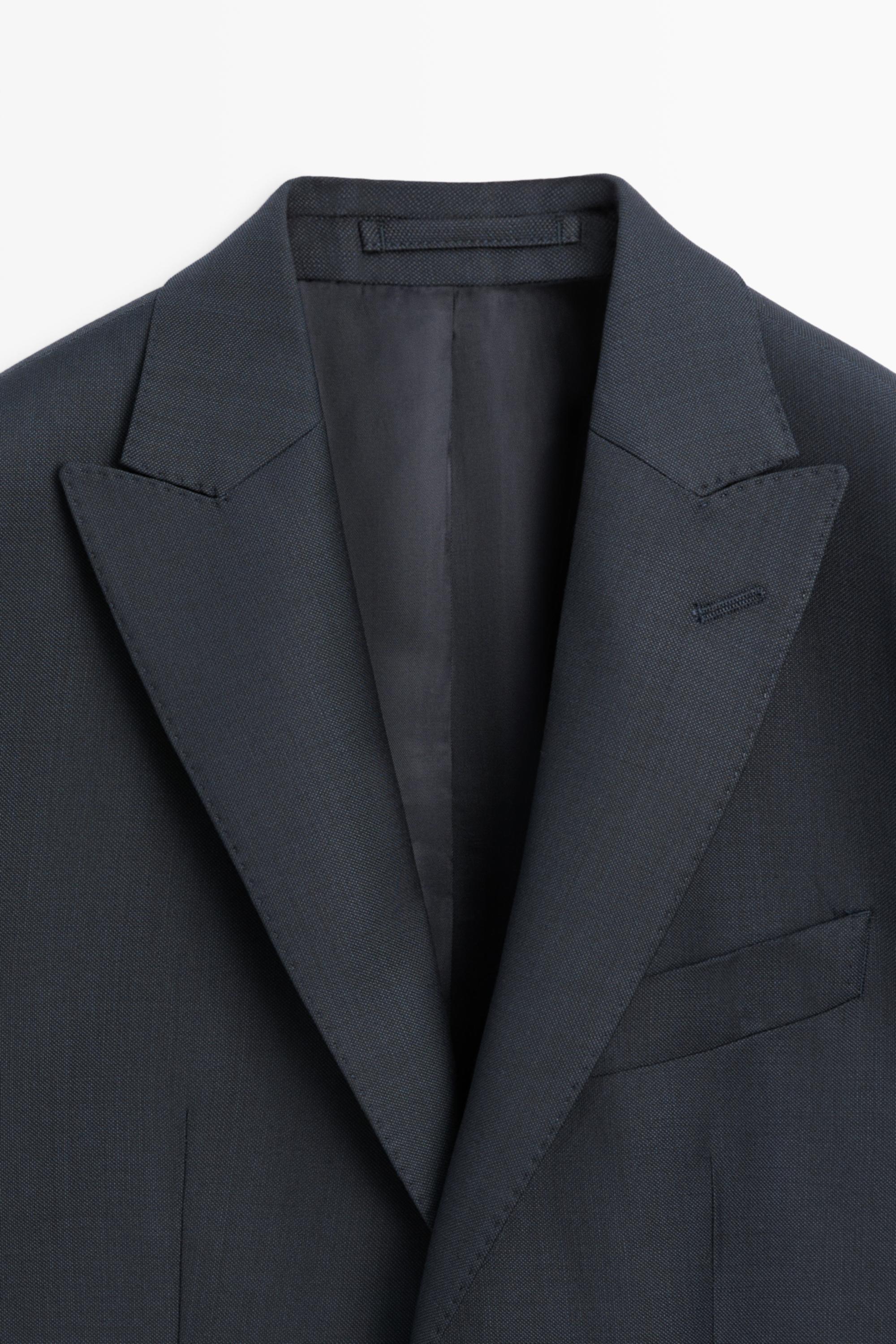 100% wool suit blazer — NAVY BLUE