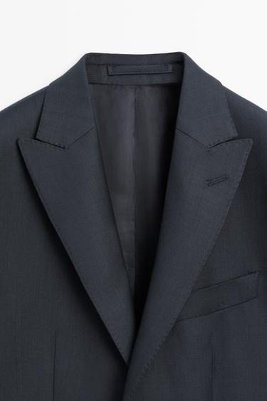 100% wool suit blazer — NAVY BLUE 4