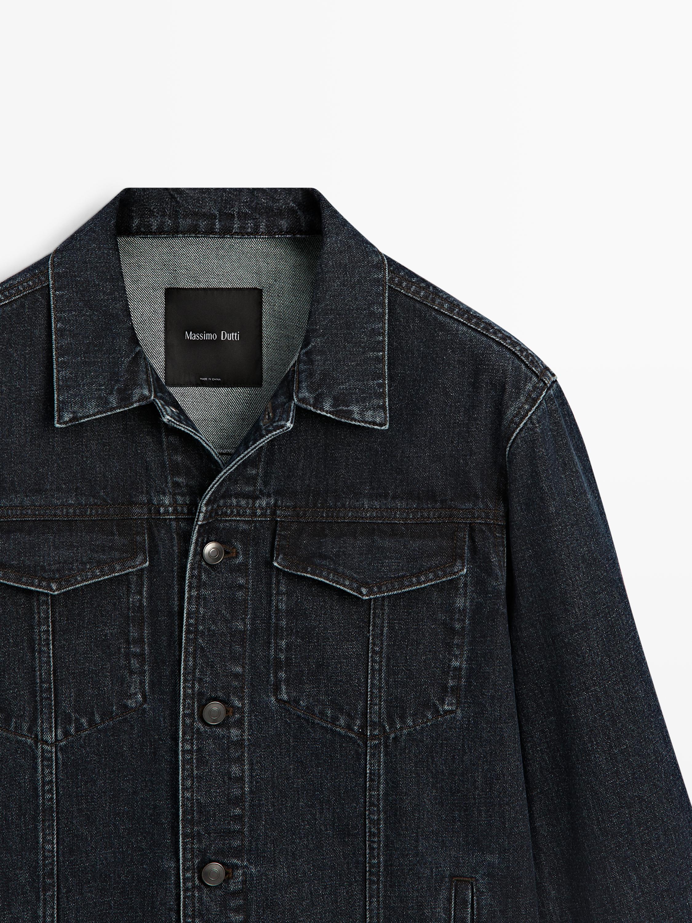 Denim trucker jacket — NAVY BLUE