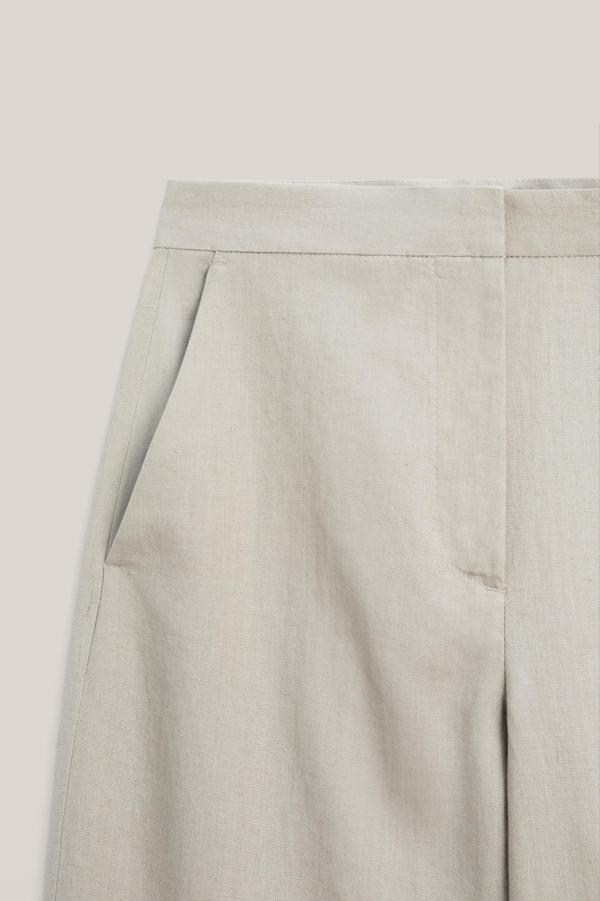 Linen suit trousers with waist detail - LIMITED EDITION — GREY
