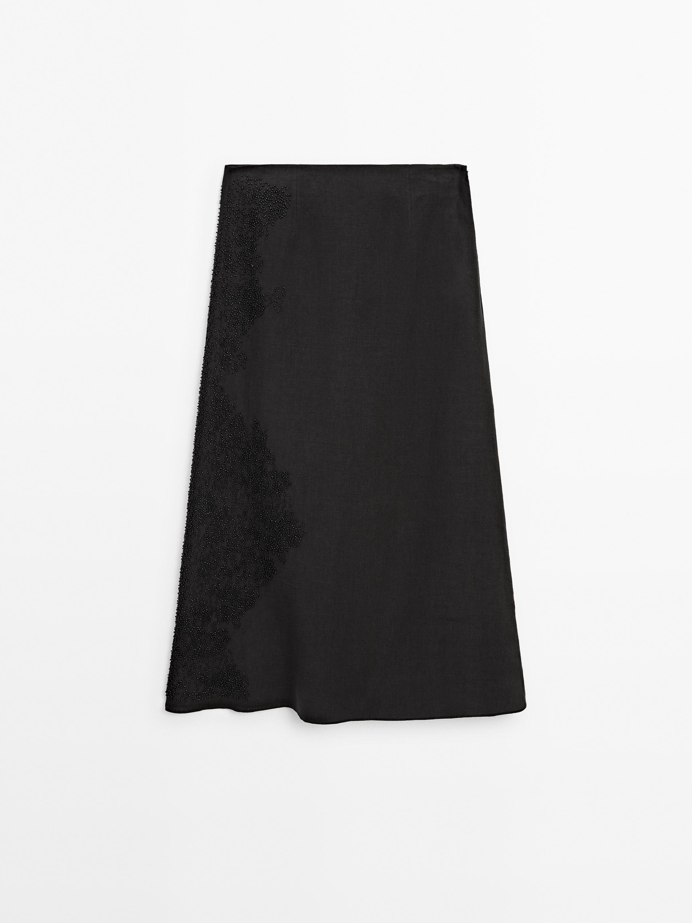 Midi skirt with embroidery