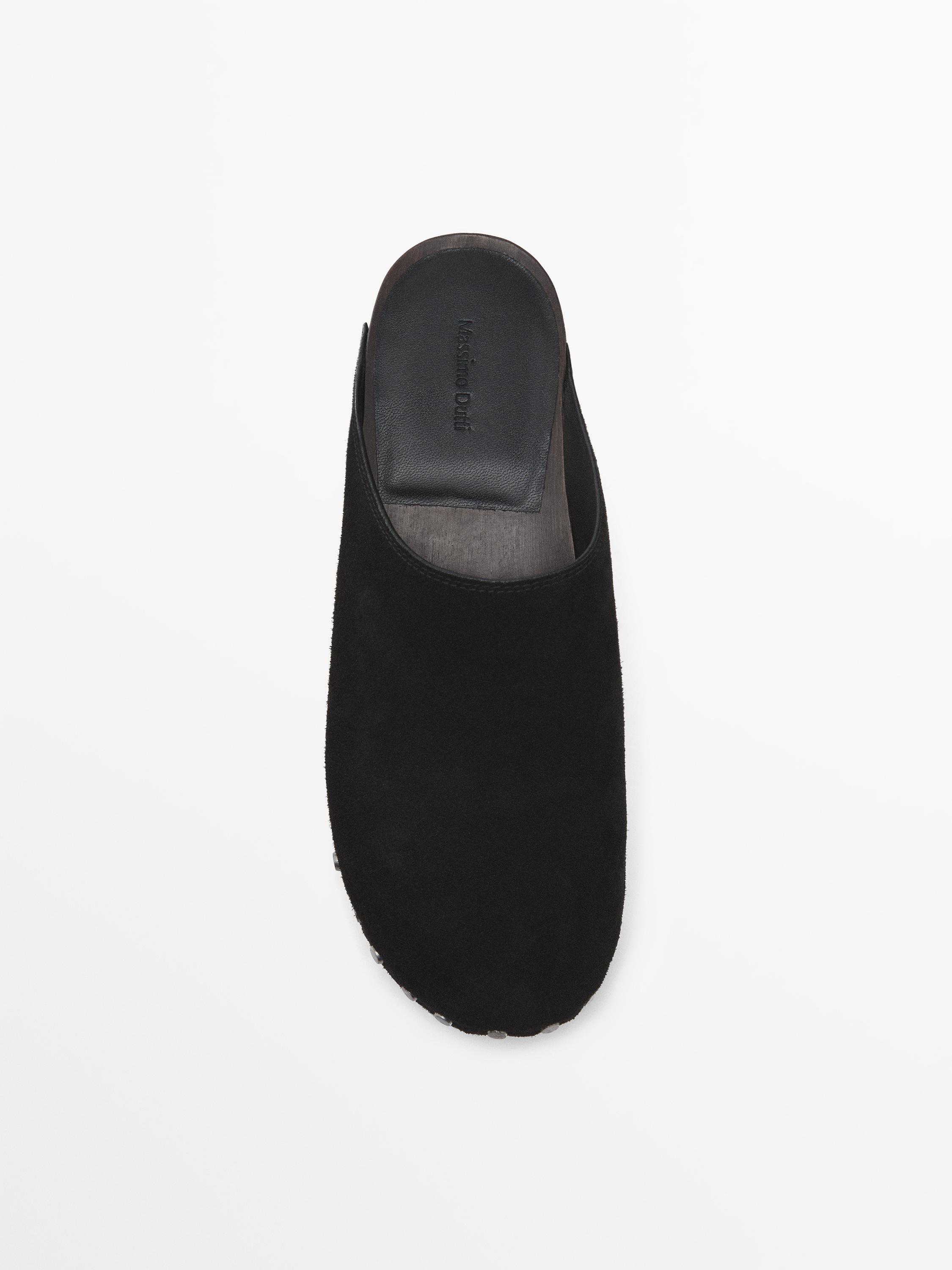 Split-leather slippers