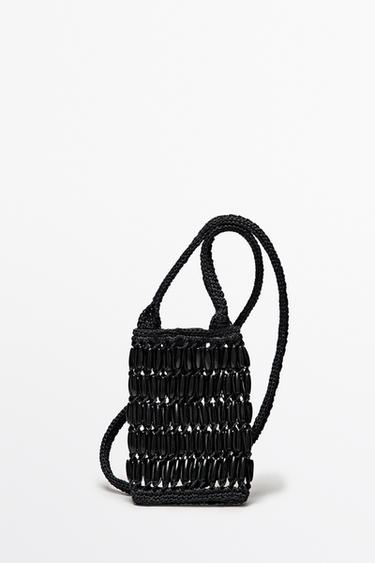 Crossbody bag with wooden details — BLACK 2