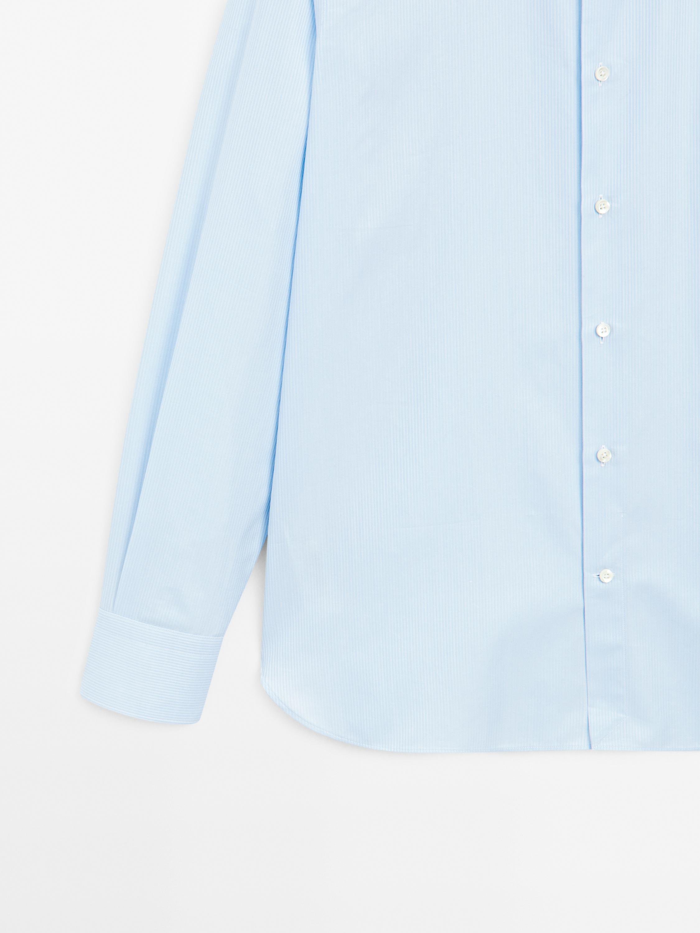 Slim fit striped shirt — SKY BLUE