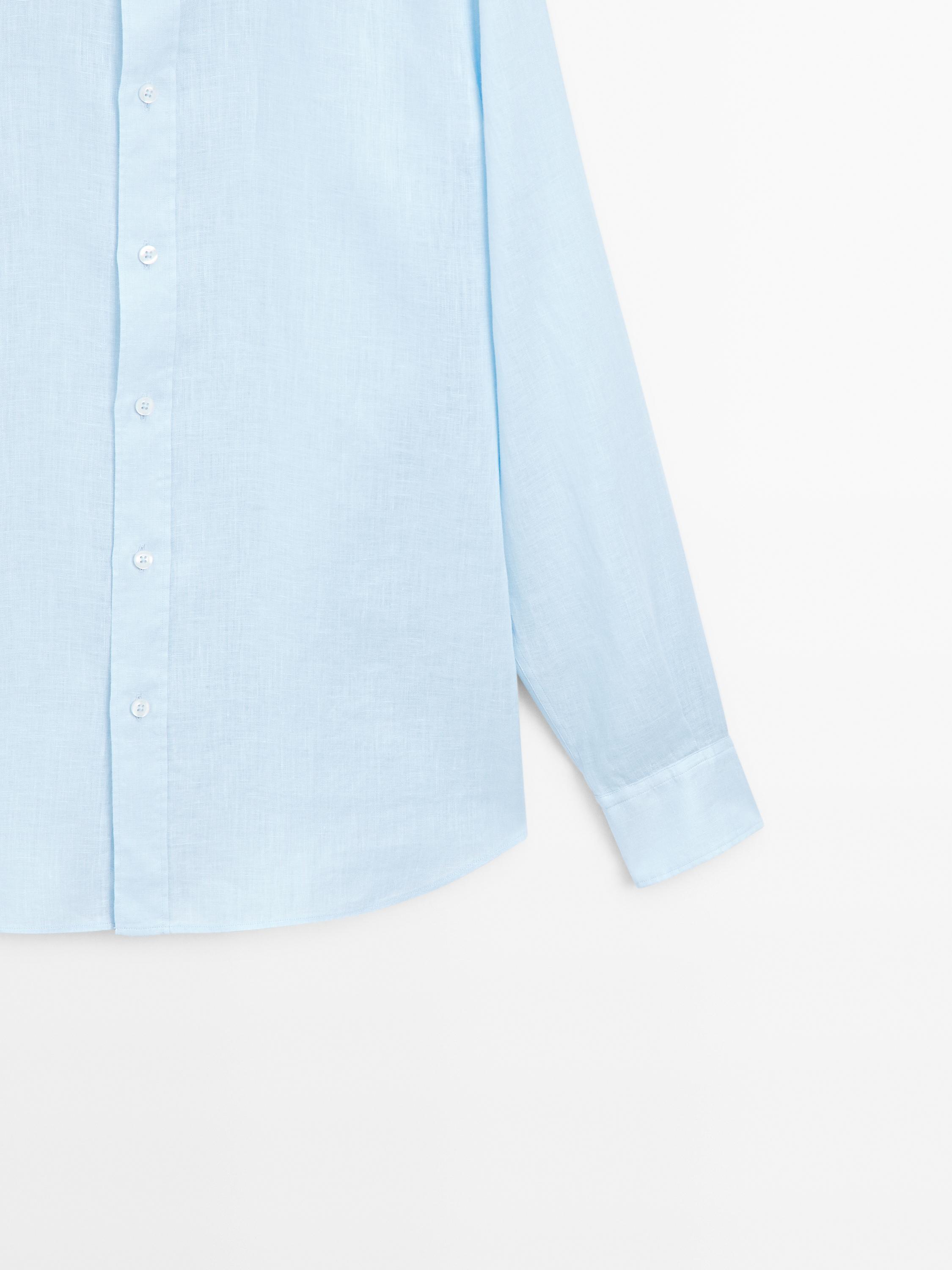 Camisa slim fit 100% lino