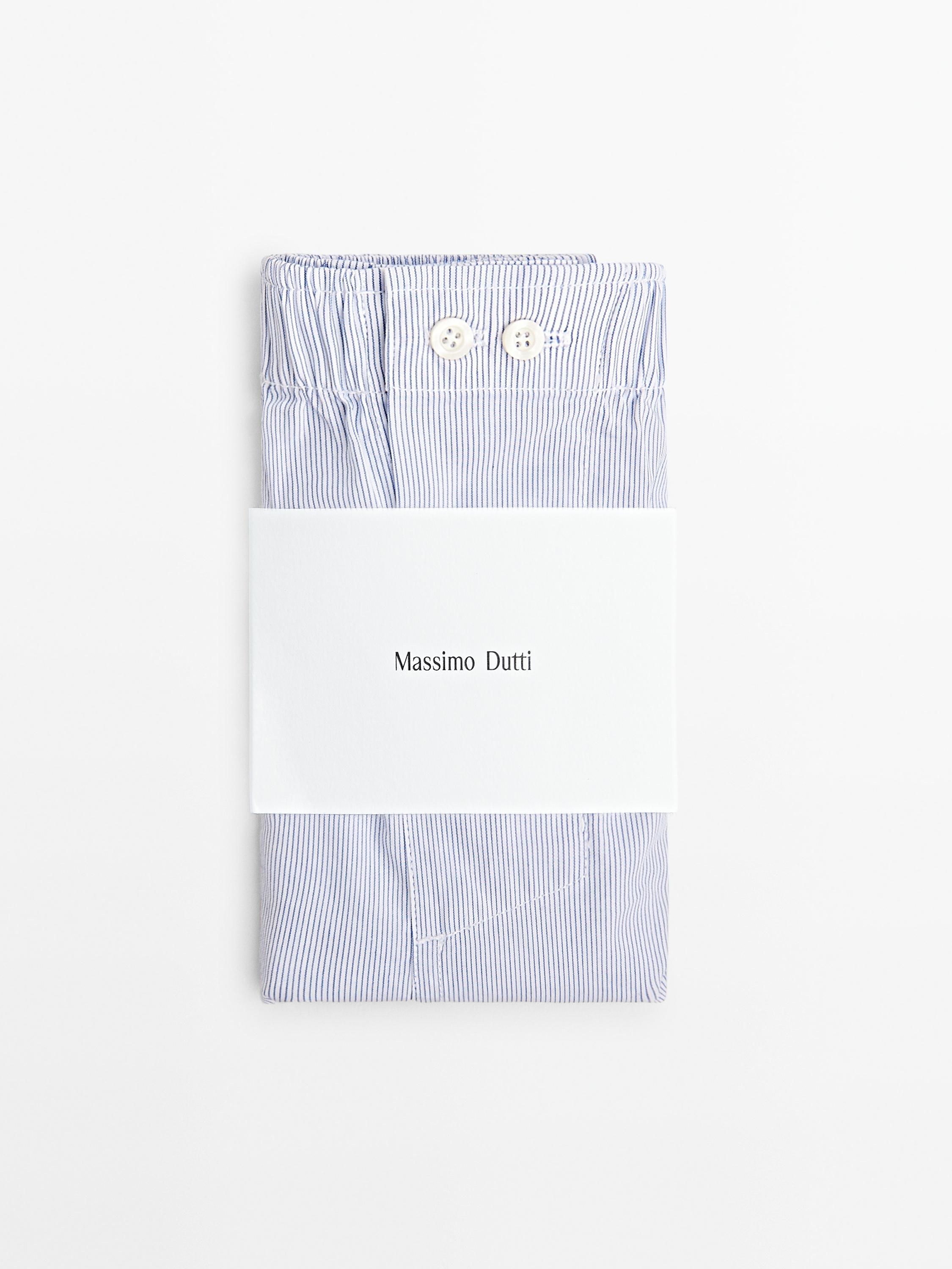 Micro-striped poplin boxers