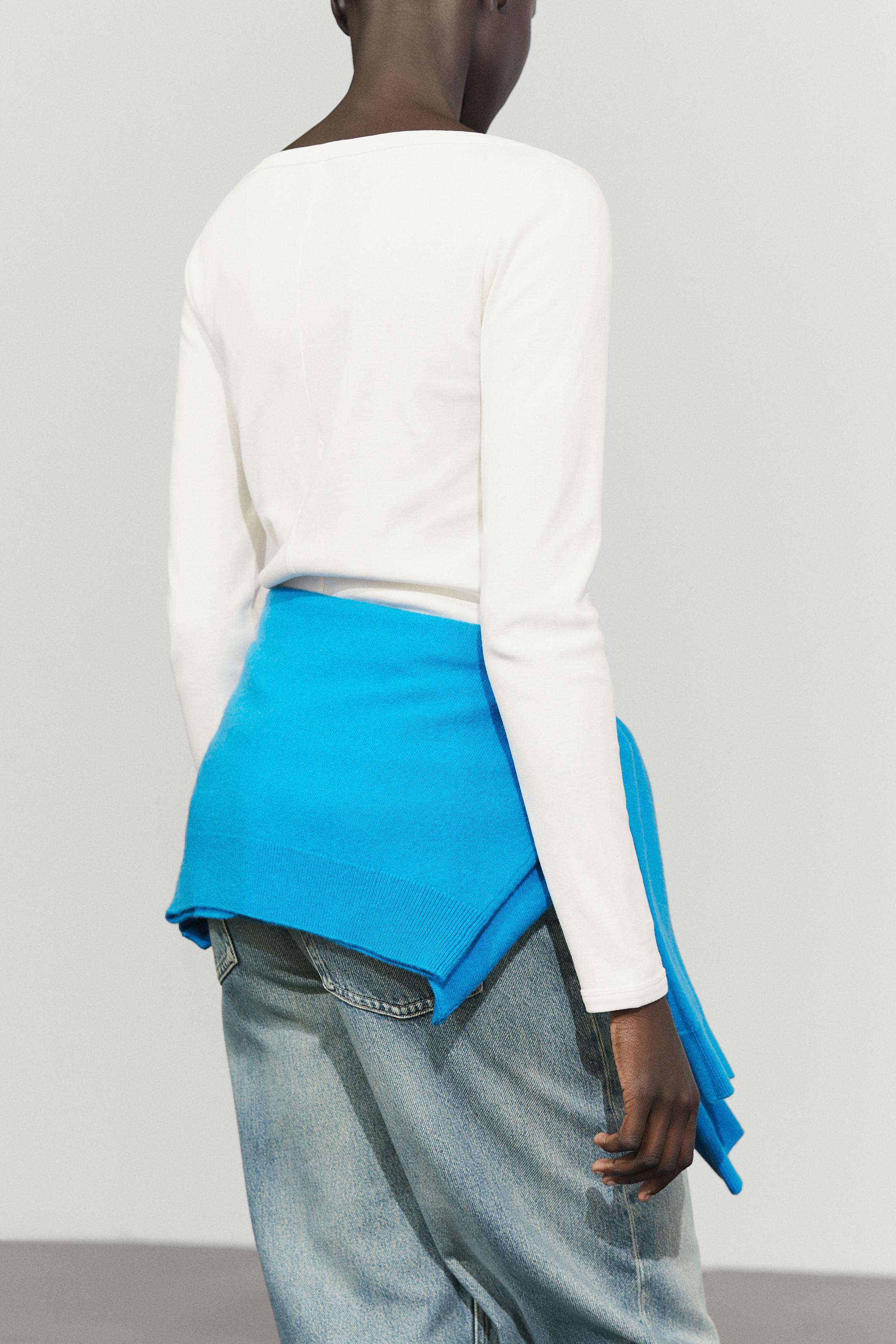 Long Sleeve Boat Neck T-shirt — CREAM