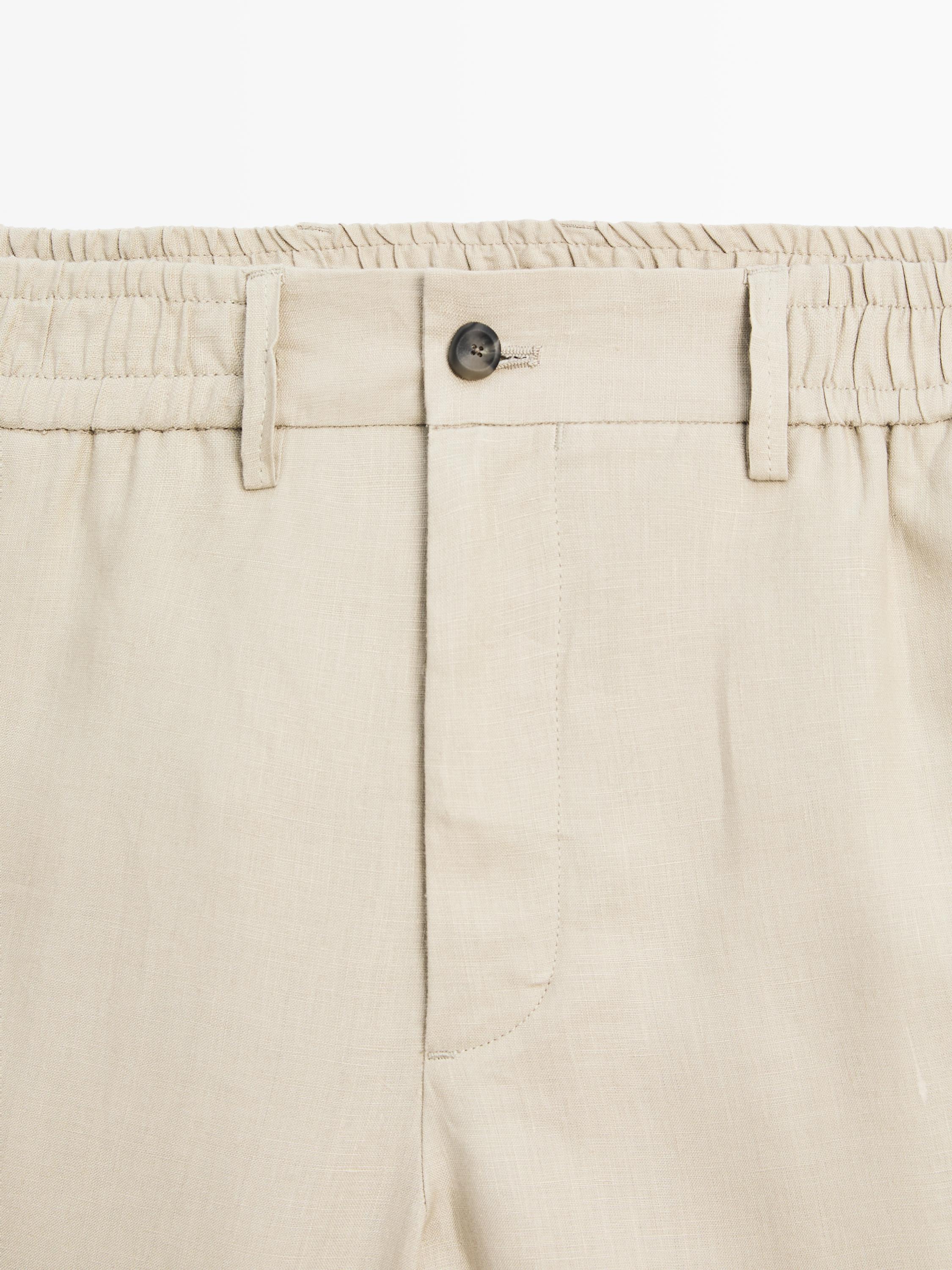 Bermuda semi jogger fit 100% lino