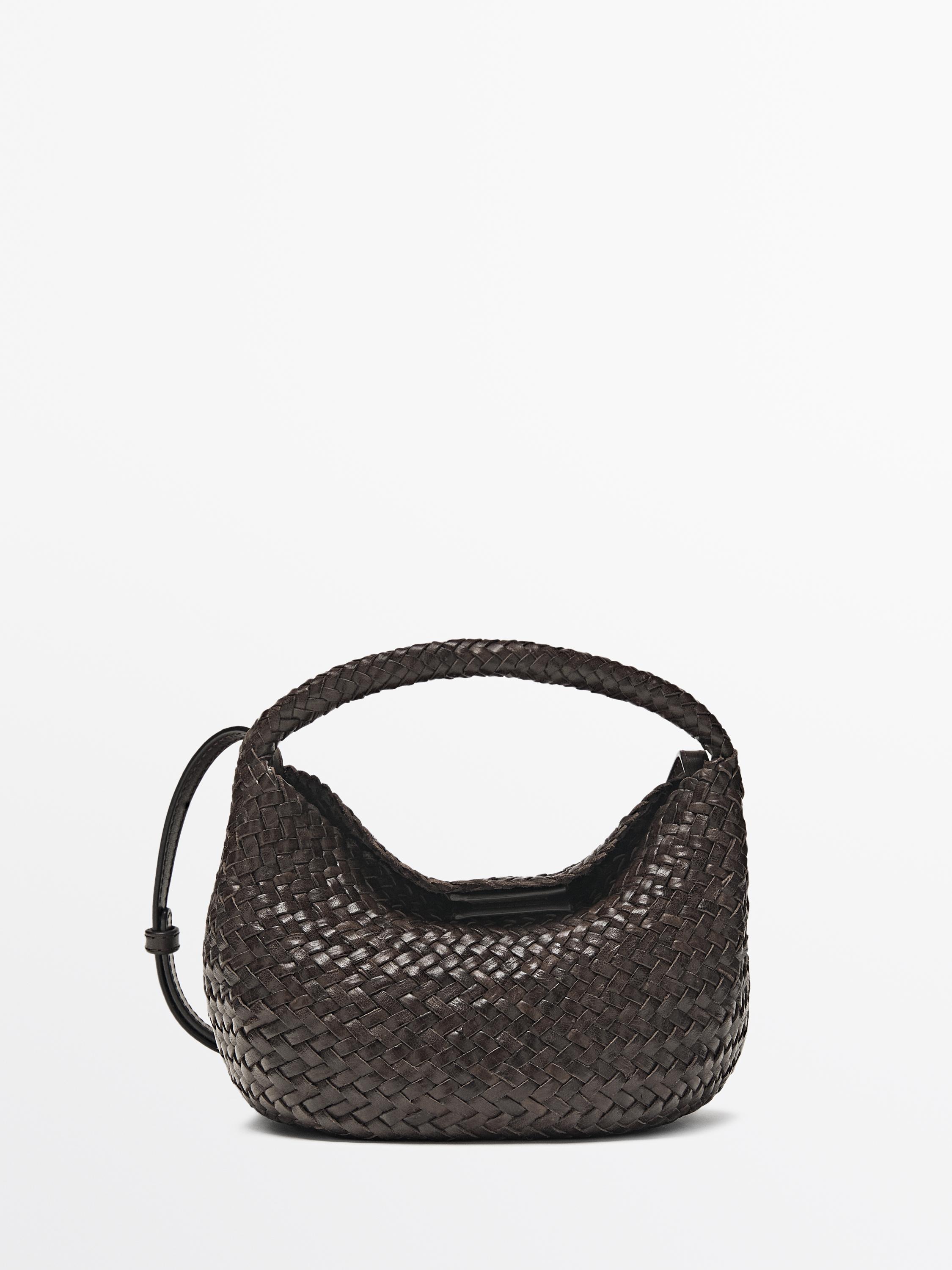 Nappa leather braided mini bag